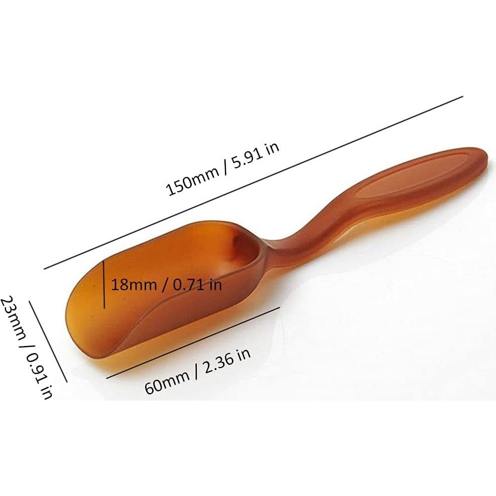 10 Cucharas Mini Jardinería Plásticas Hooiolye Marrón 15cm