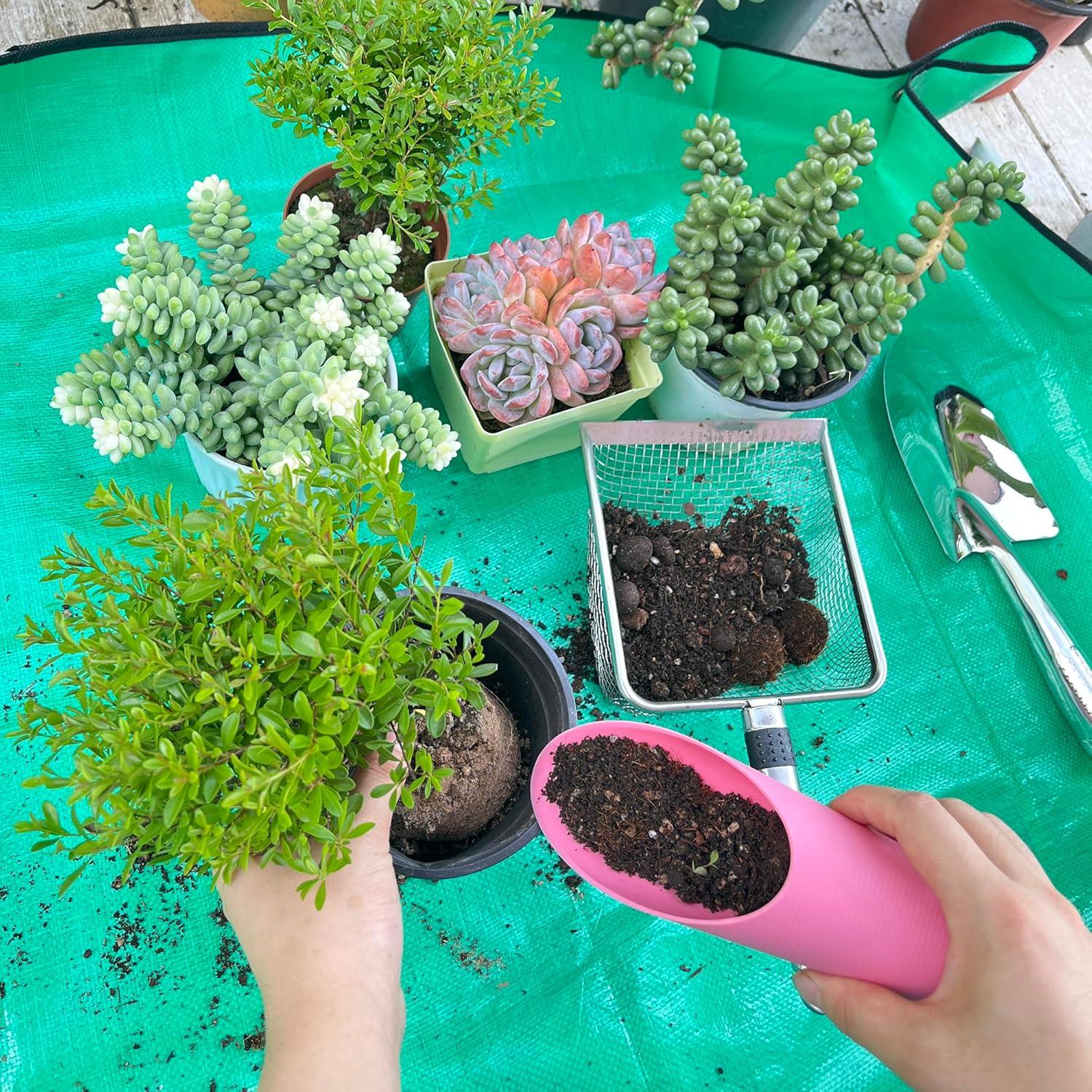 Juego de Herramientas de Jardín Luxzio 6 Piezas Acero Inoxidable