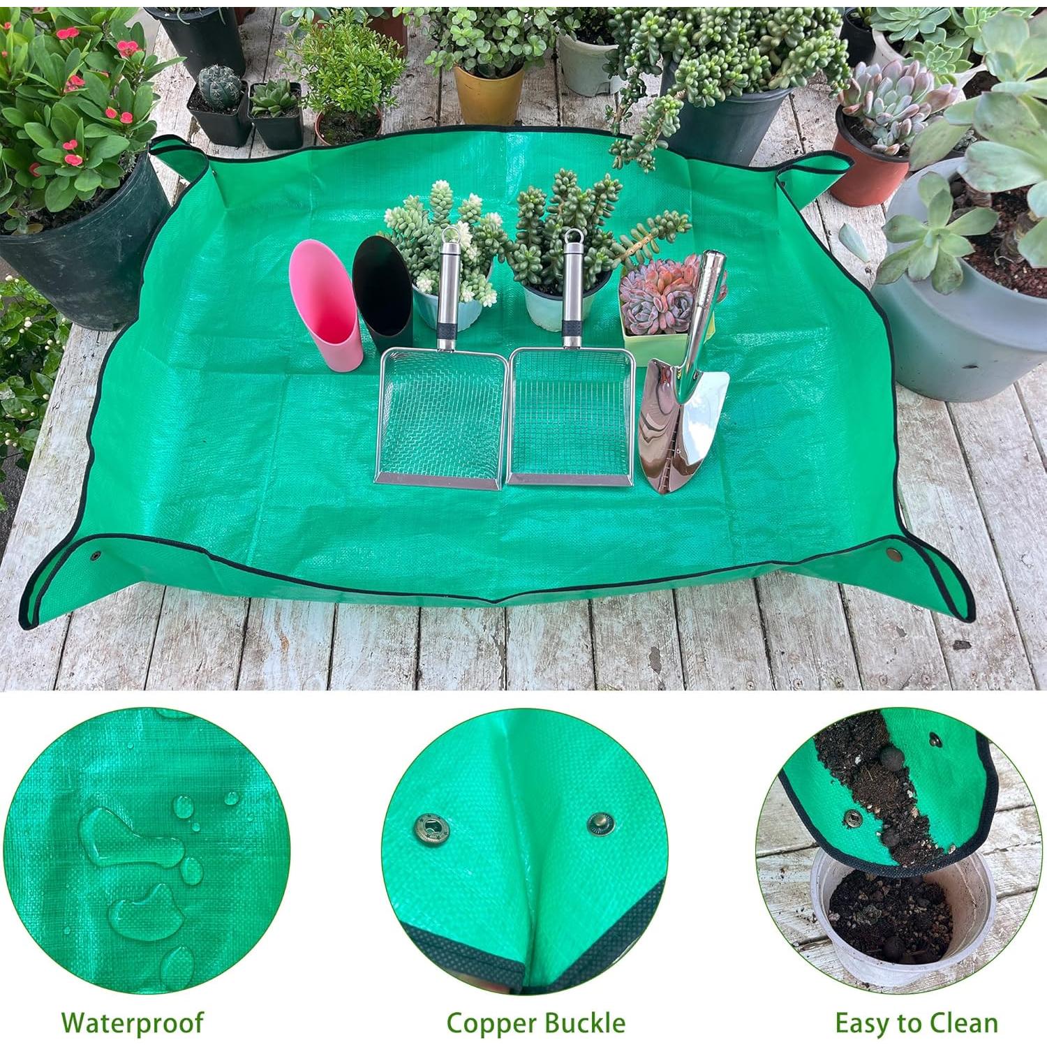 Juego de Herramientas de Jardín Luxzio 6 Piezas Acero Inoxidable