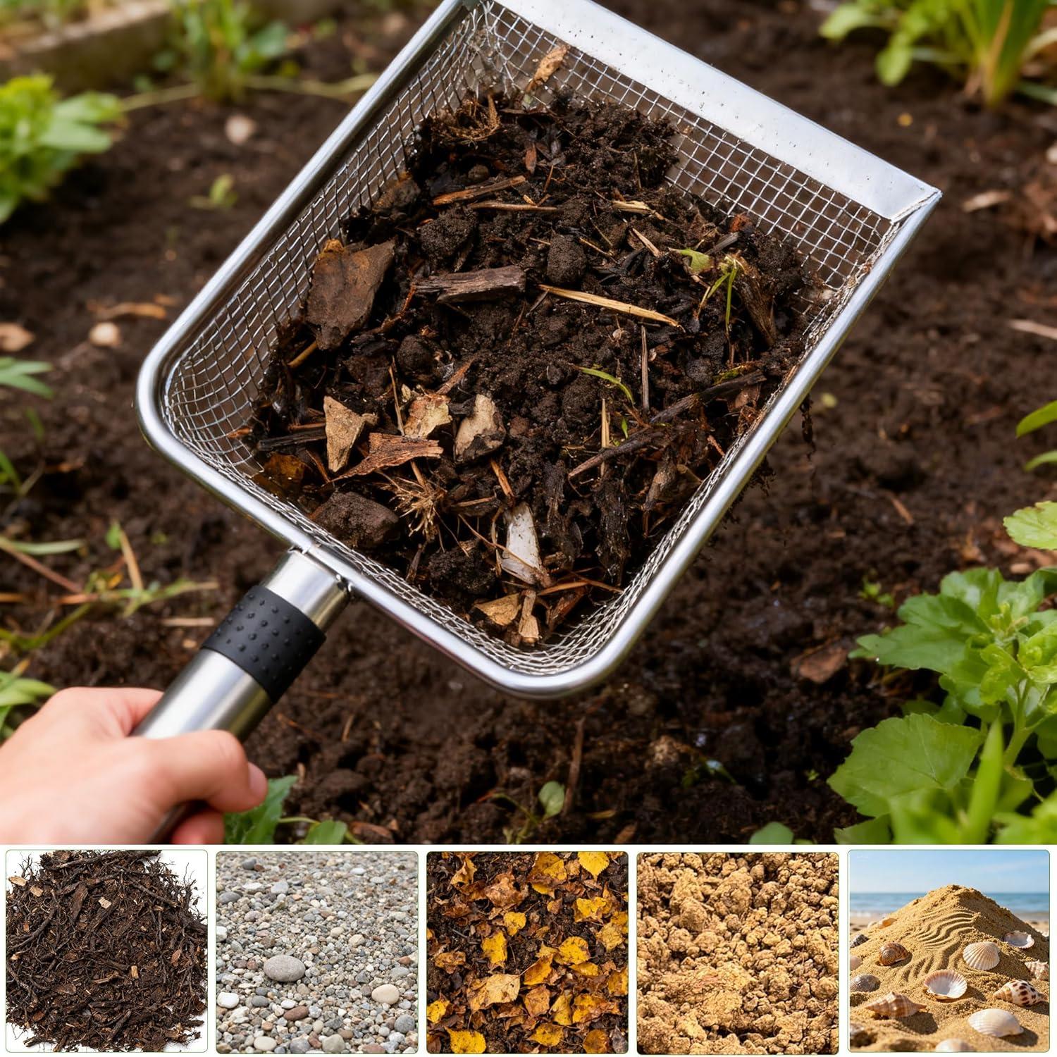 Juego de Herramientas de Jardín Luxzio 6 Piezas Acero Inoxidable