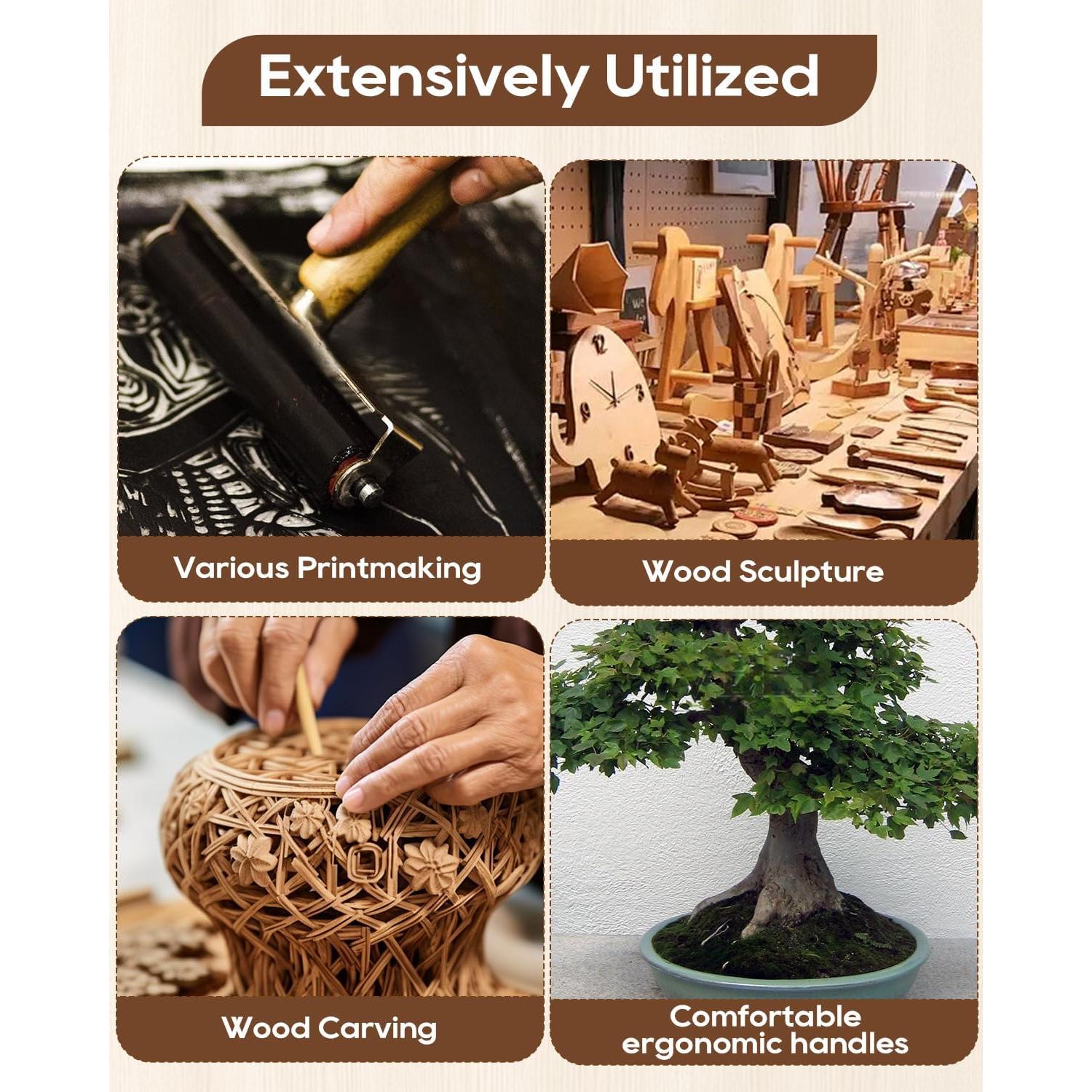 Set de Herramientas de Tallado en Madera UCEC 5 Piezas