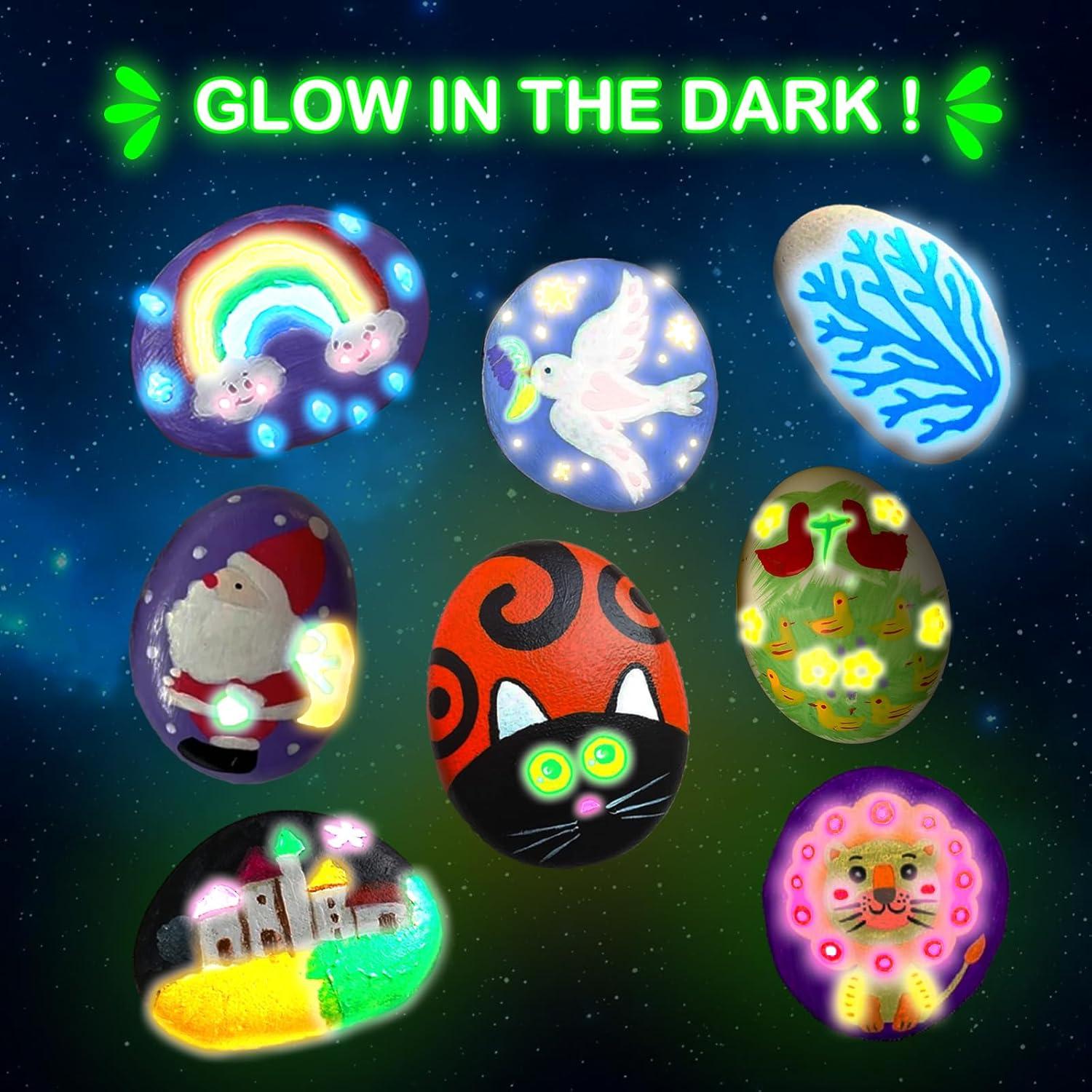 Kit de Pintura de Rocas KIDS KING - Brilla en la Oscuridad