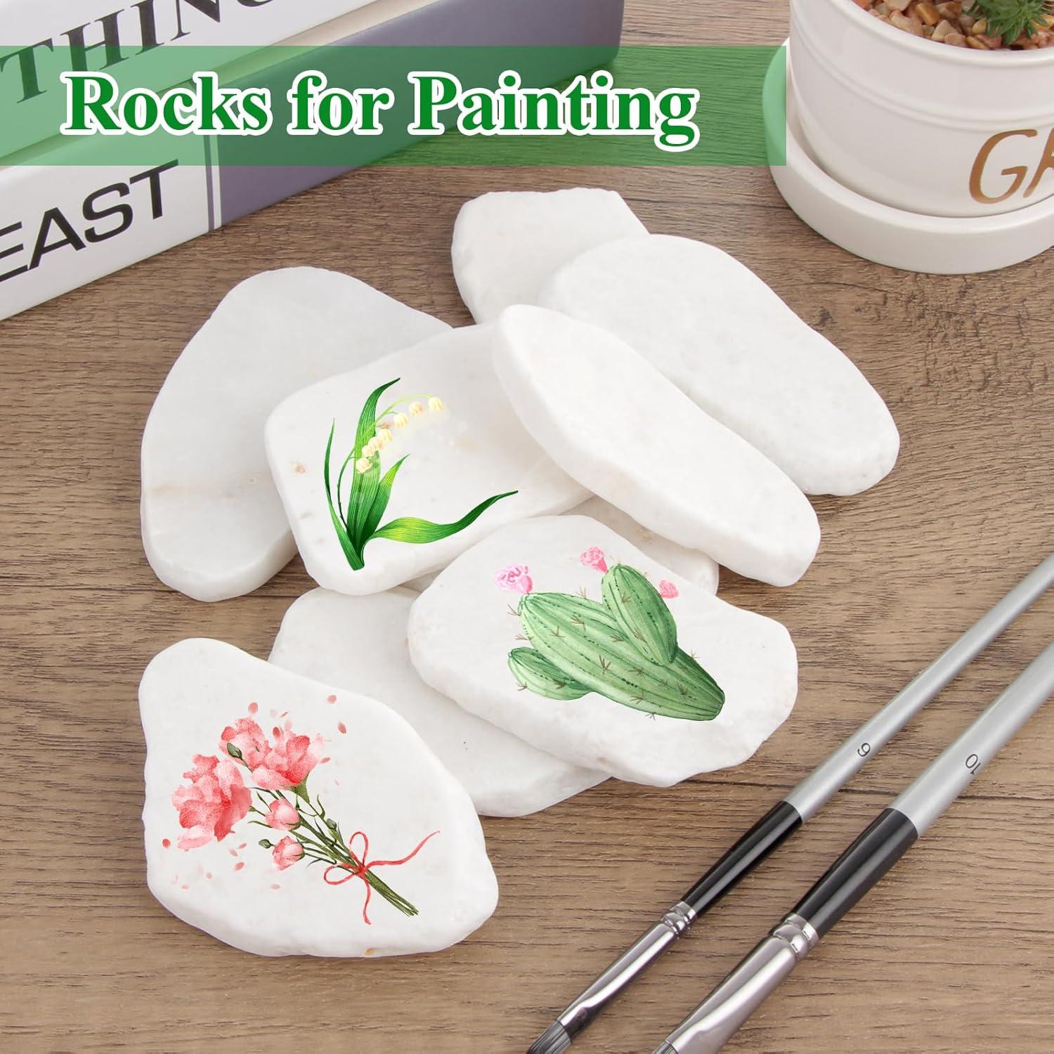 Paquete de 18 Rocas para Pintar EATHEATY 7.6-10.2 cm Planas