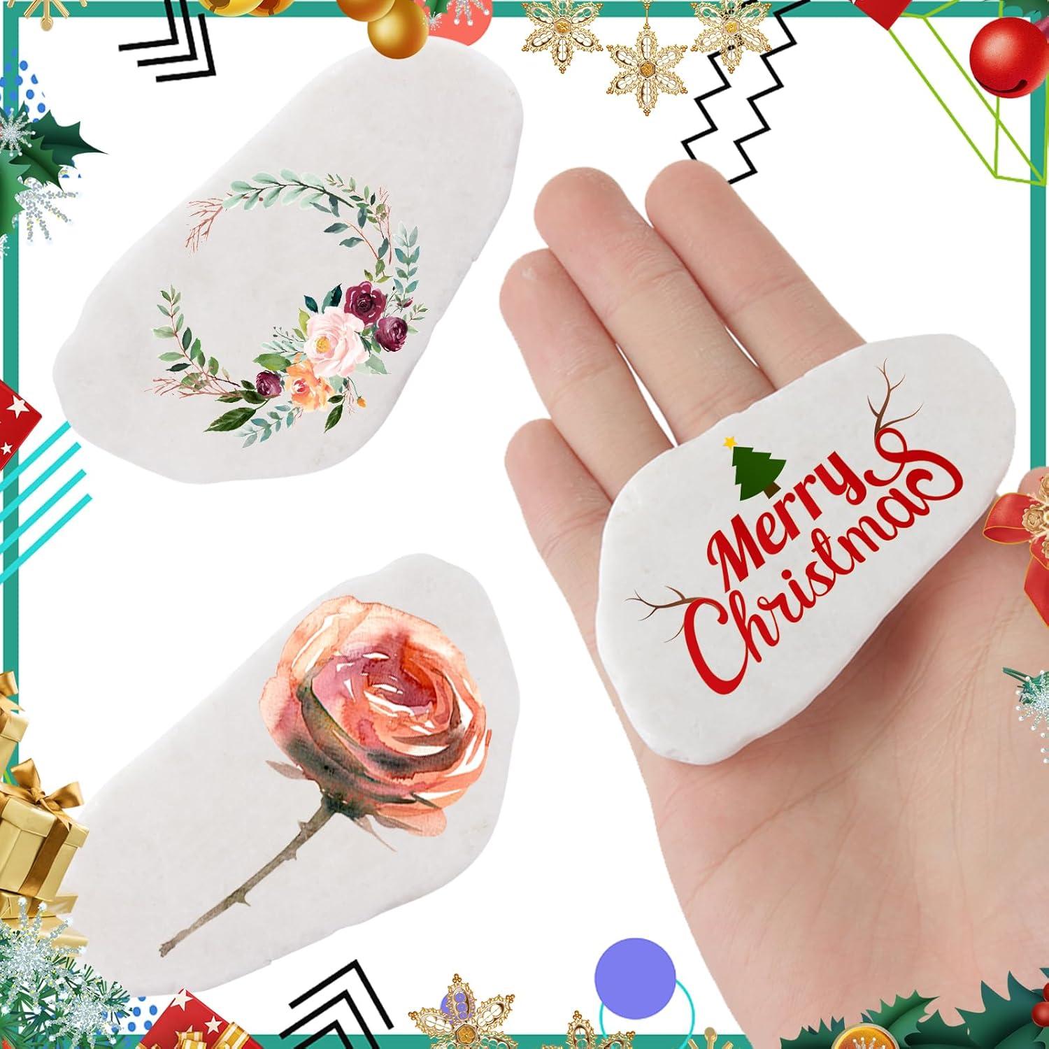 Paquete de 18 Rocas para Pintar EATHEATY 7.6-10.2 cm Planas