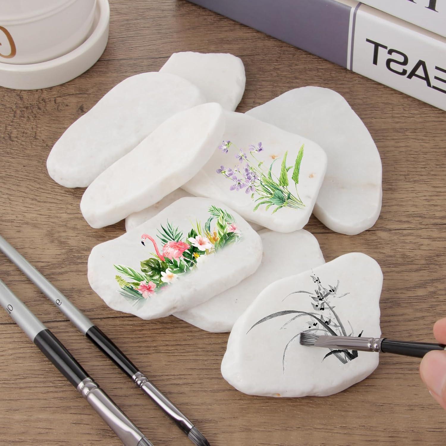 Paquete de 18 Rocas para Pintar EATHEATY 7.6-10.2 cm Planas