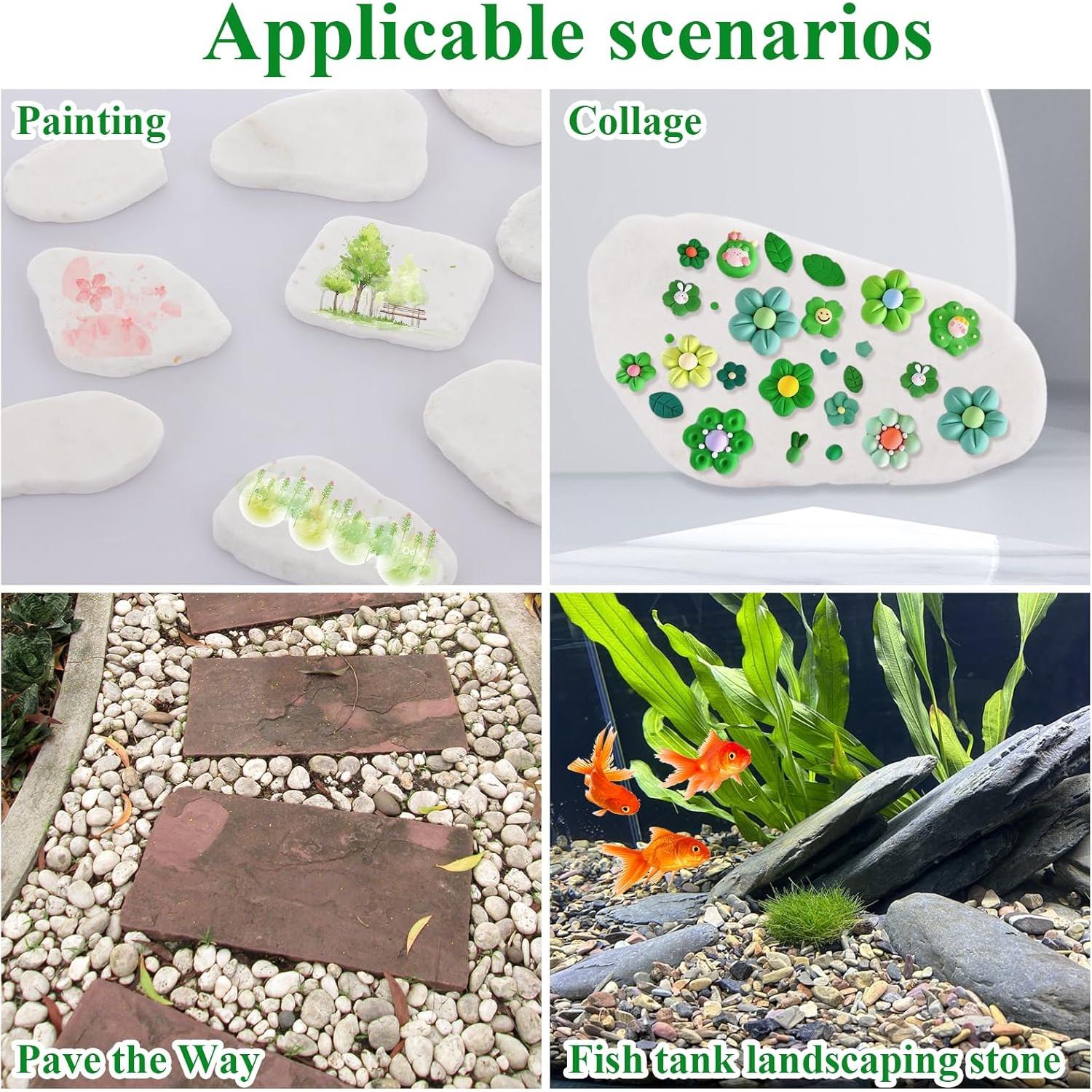 Paquete de 18 Rocas para Pintar EATHEATY 7.6-10.2 cm Planas