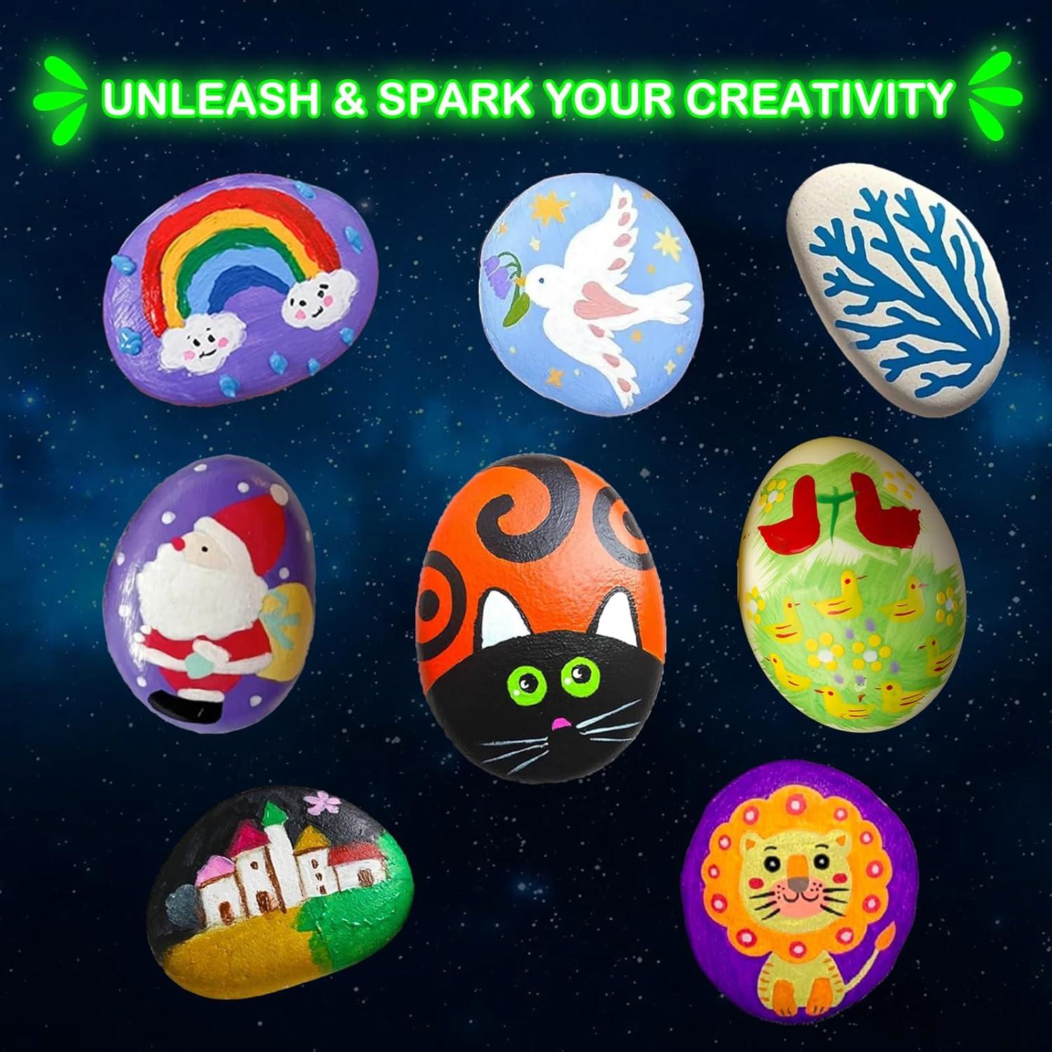 Kit de Pintura de Rocas KIDS KING - Brilla en la Oscuridad