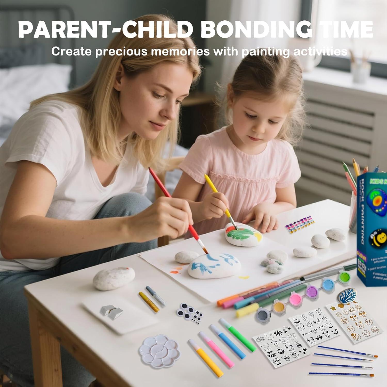 Kit de Pintura de Rocas KIDS KING - Brilla en la Oscuridad