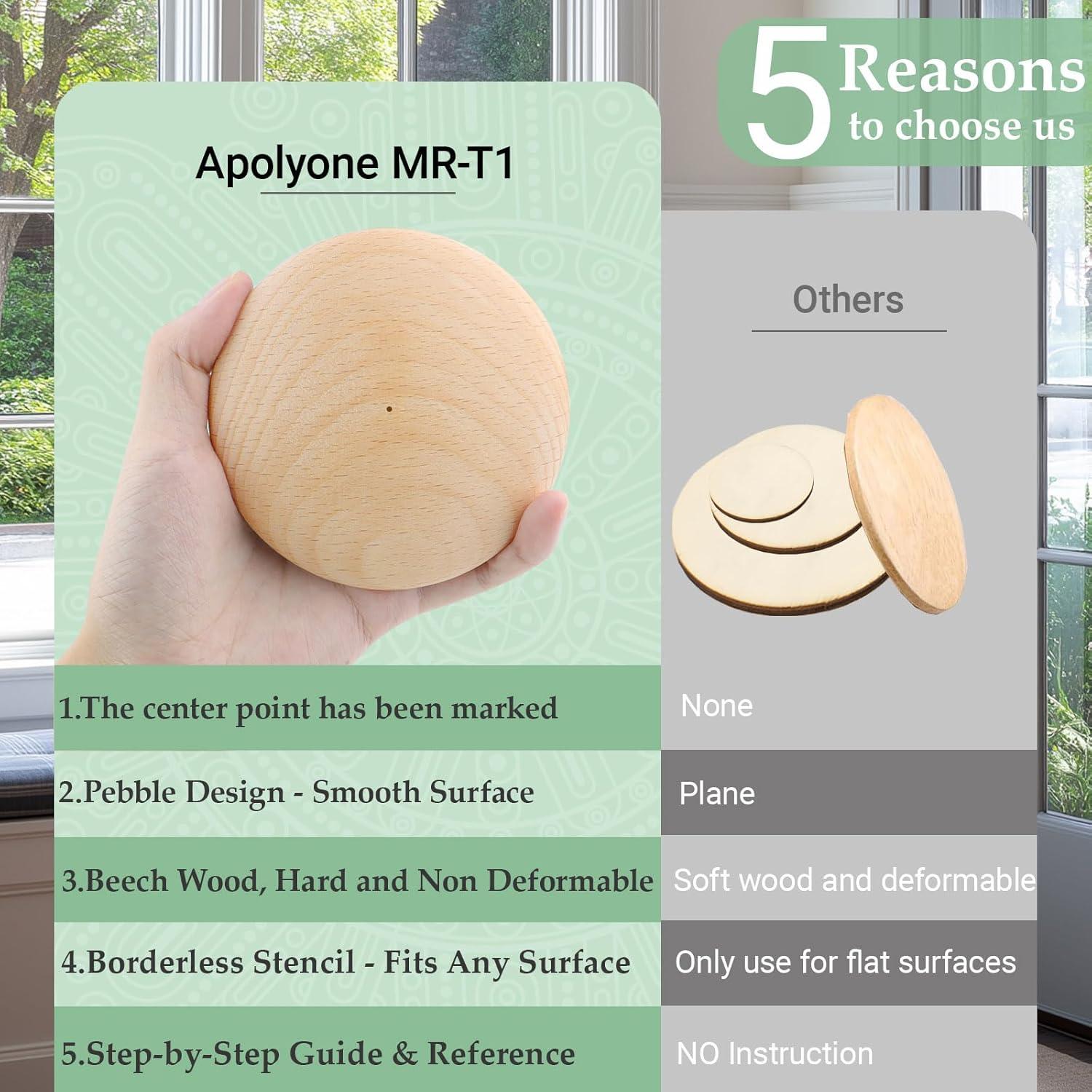 Kit de Pintura de Mandala en Rocas Apolyone - 35 Piezas