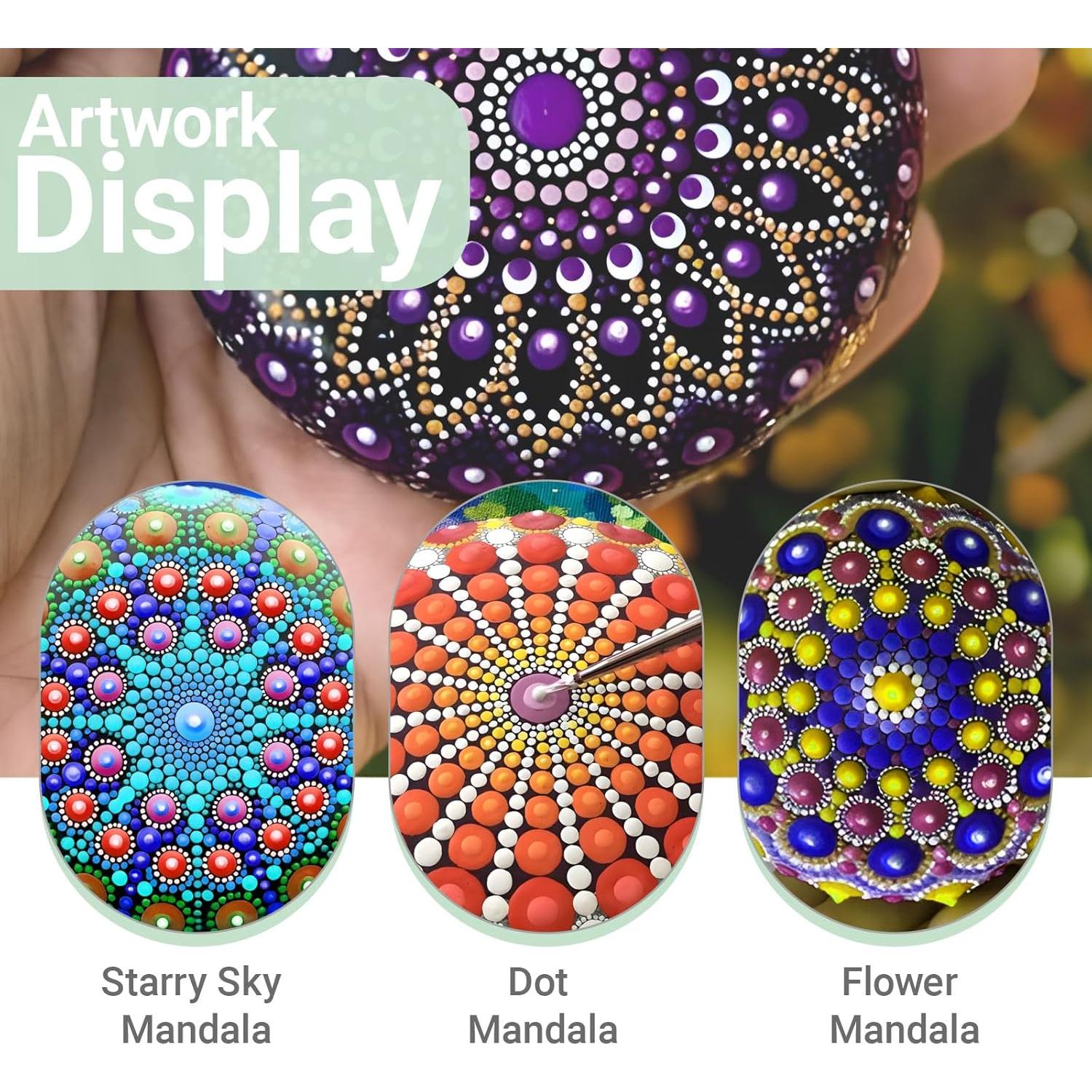 Kit de Pintura de Mandala en Rocas Apolyone - 35 Piezas