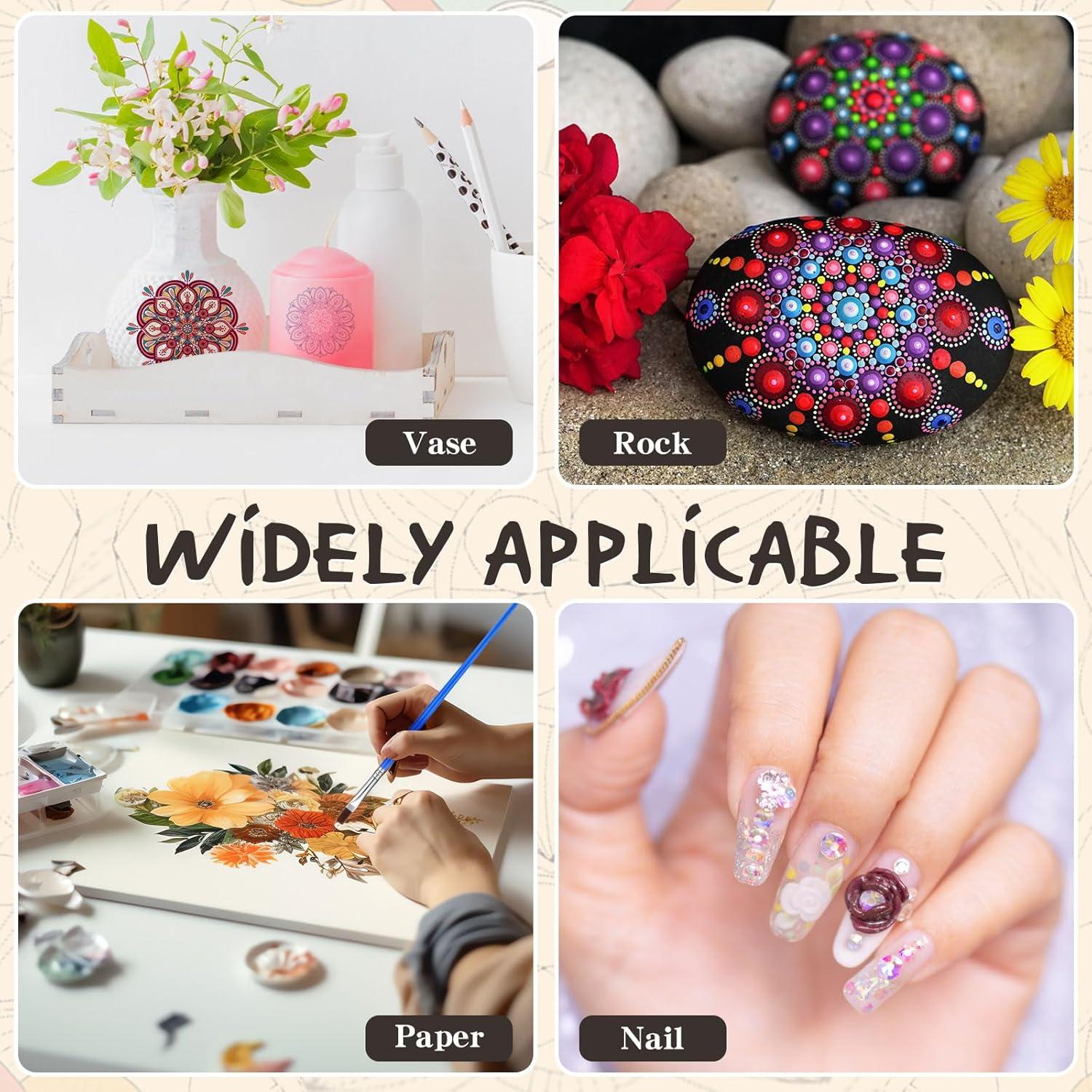 Kit de Pintura de Rocas Mandala RoundFunny - 10 Rocas 7-10 cm