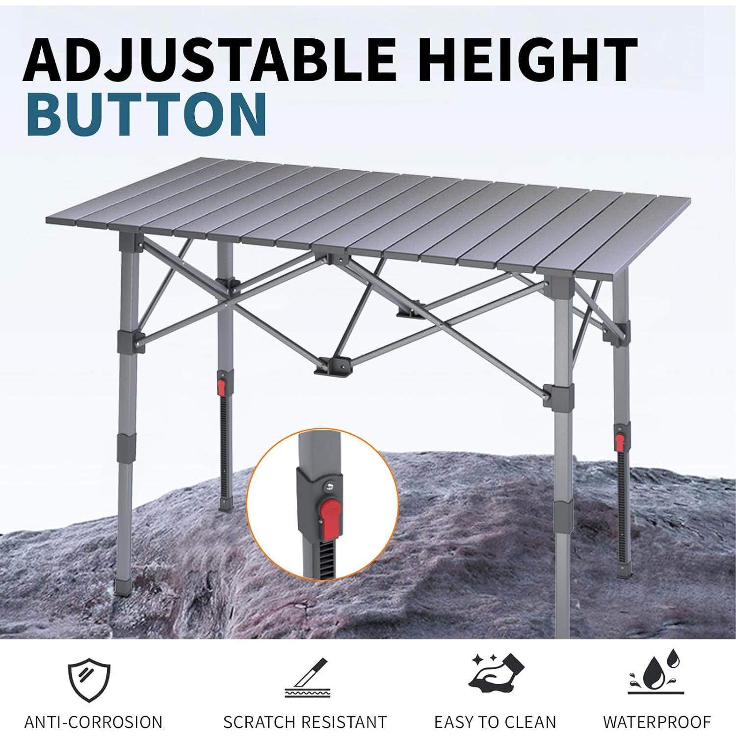 Mesa de Camping Plegable ARMOR CASTLE VF3020-FT 94 cm Ajustable