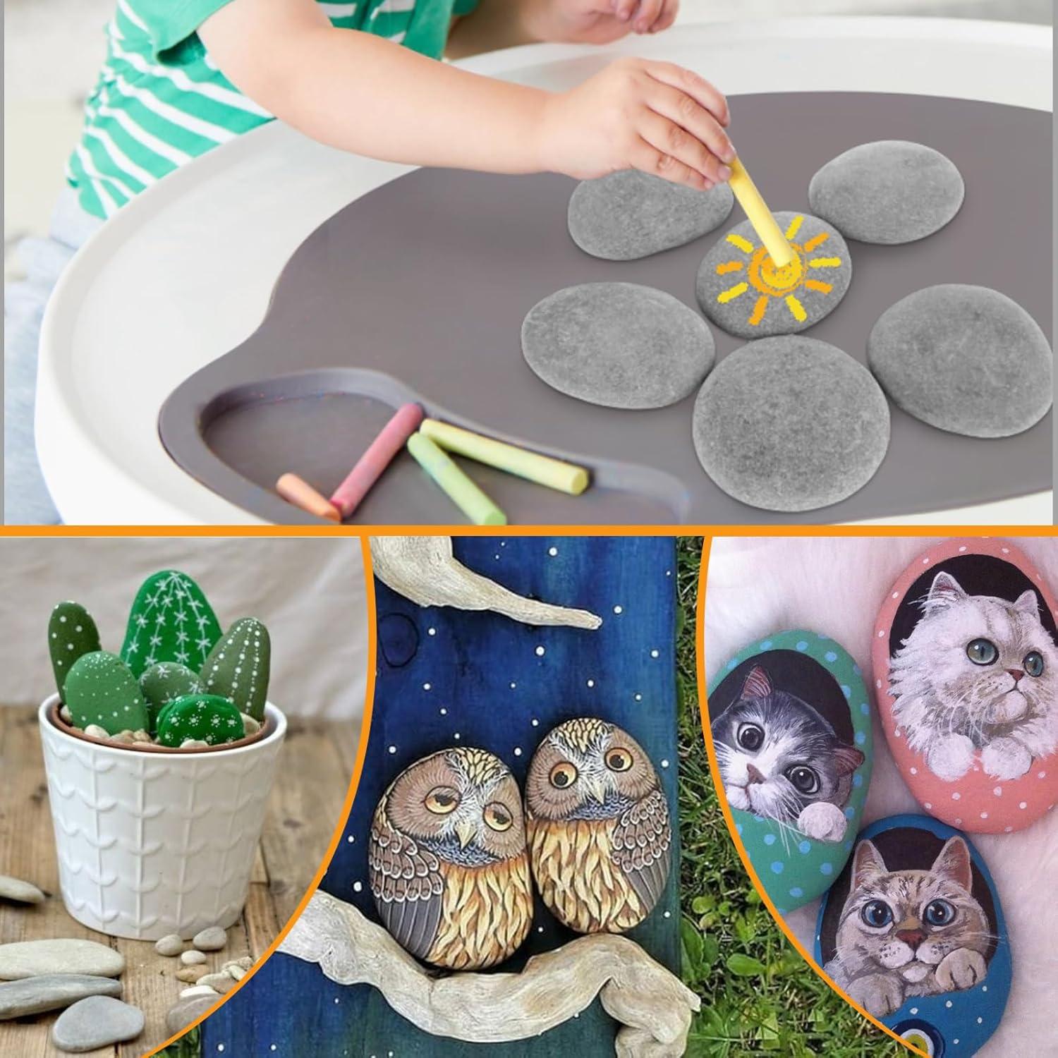 20 Pcs Piedras de Río Pintables LANIAKEA 7.6-12.7 cm