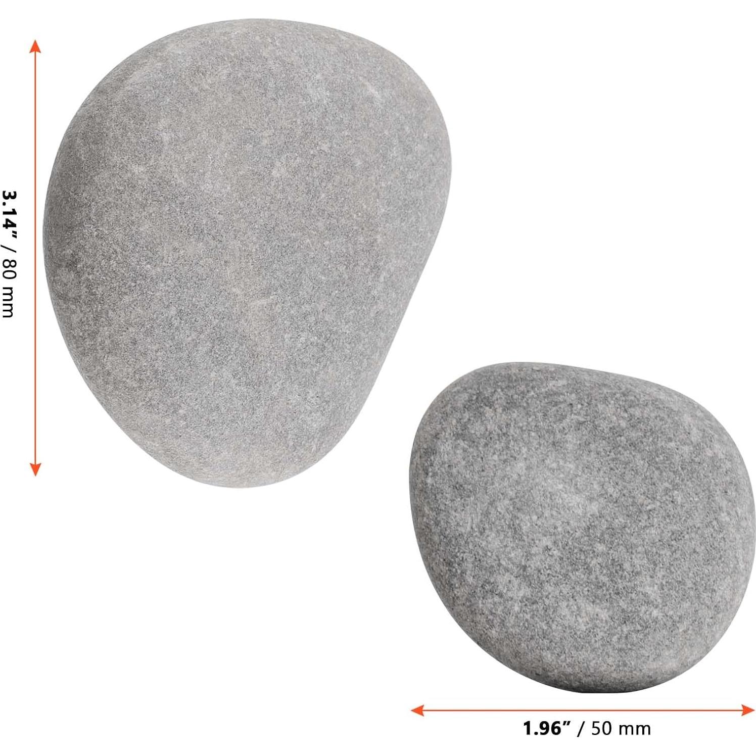 45 Rocas de Río para Pintar SINJEUN 5-8 cm Superficie Lisa