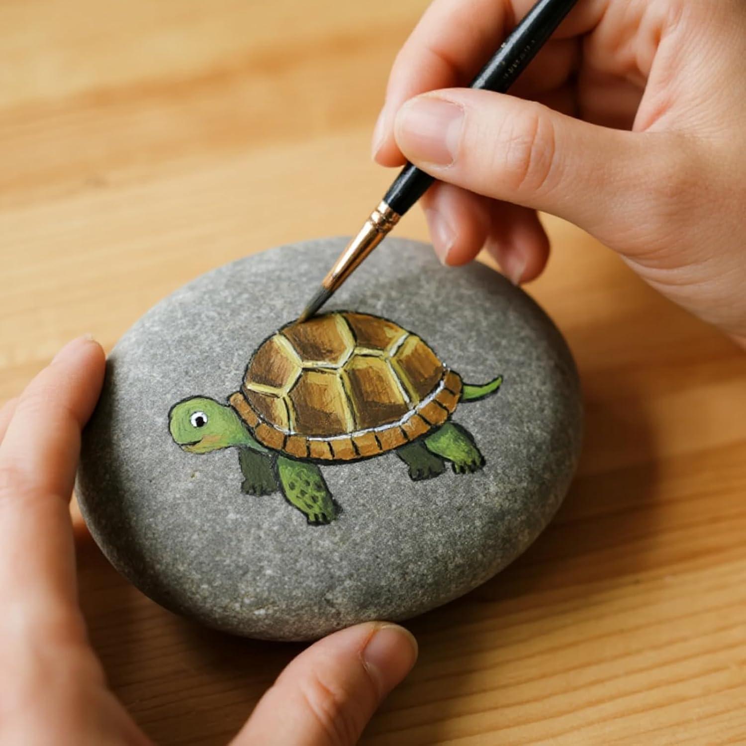 Paquete de 20 Rocas de Río Suaves para Pintar GINLANK 10-12 cm