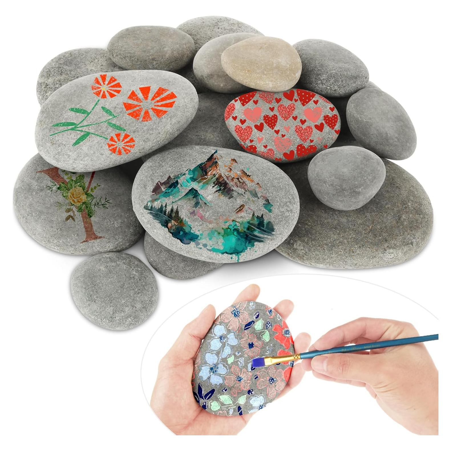 Set de 50 Rocas para Pintar CYEAH 5-10 cm para Manualidades