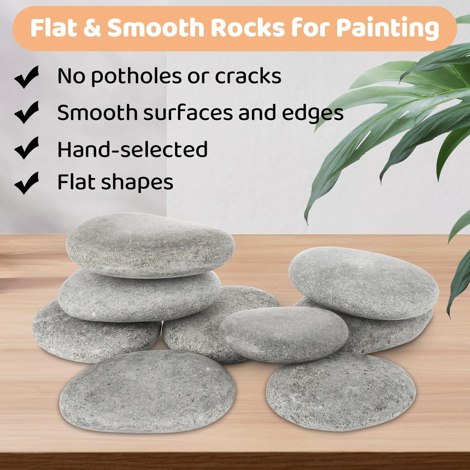 Set de 50 Rocas para Pintar CYEAH 5-10 cm para Manualidades