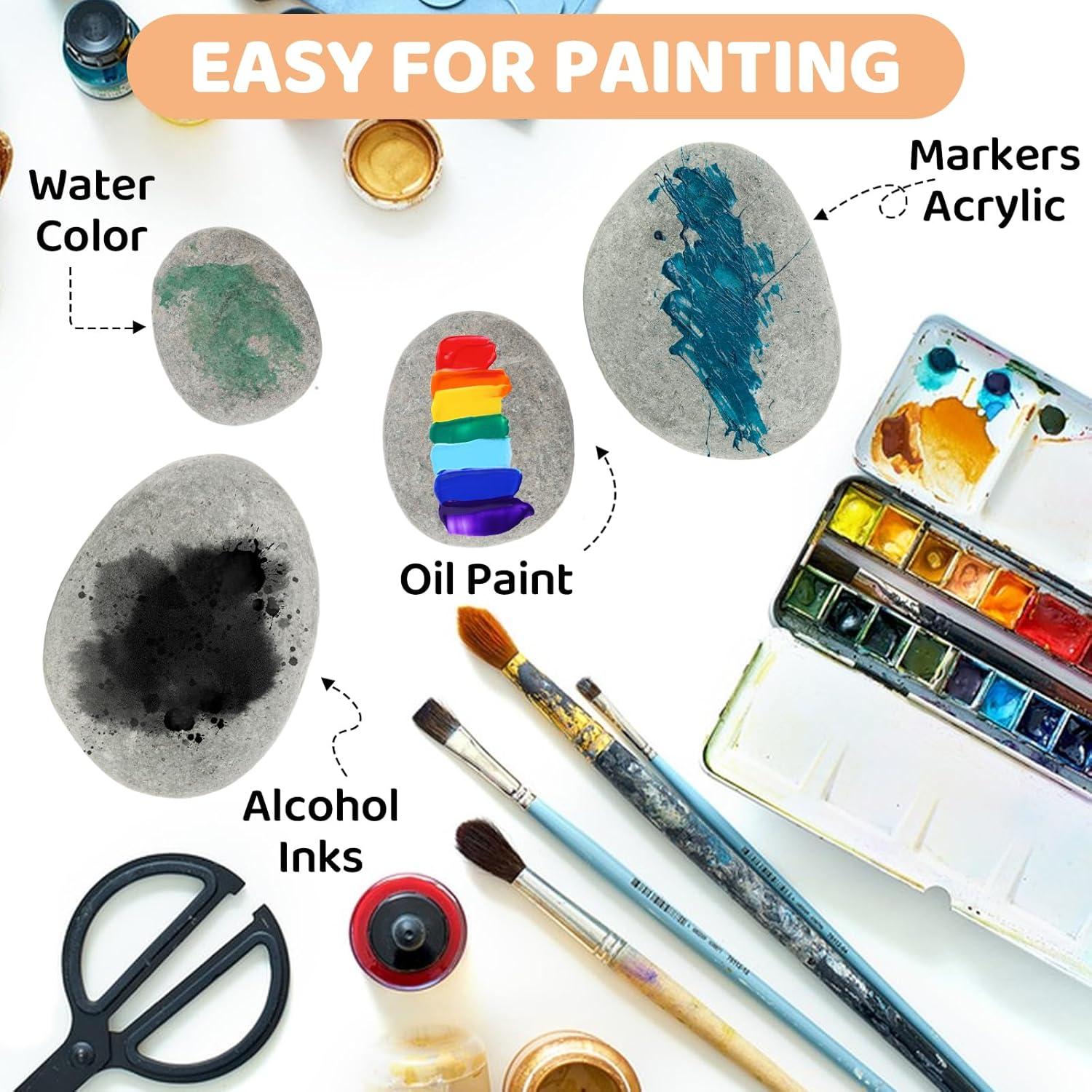 Set de 50 Rocas para Pintar CYEAH 5-10 cm para Manualidades