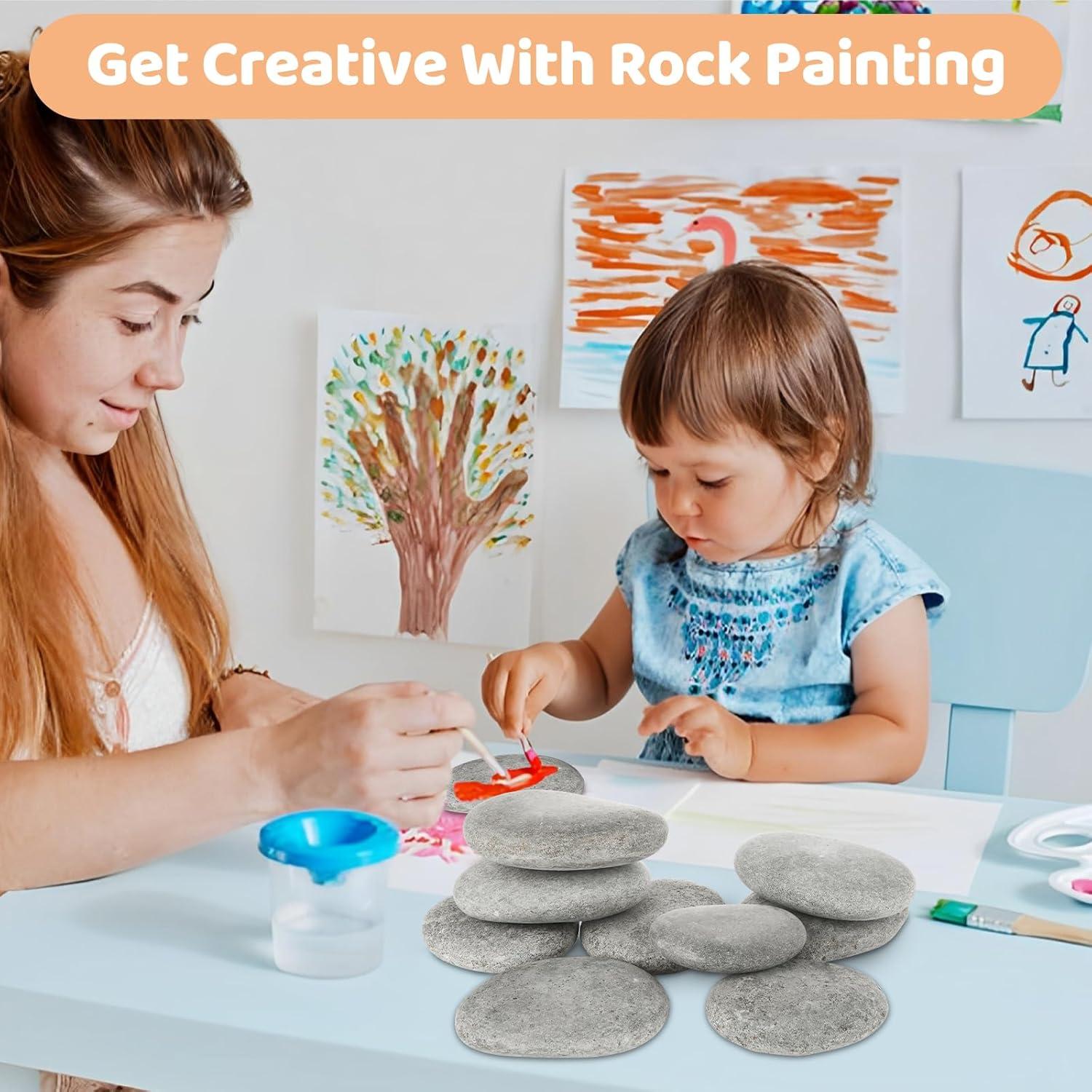 Set de 50 Rocas para Pintar CYEAH 5-10 cm para Manualidades