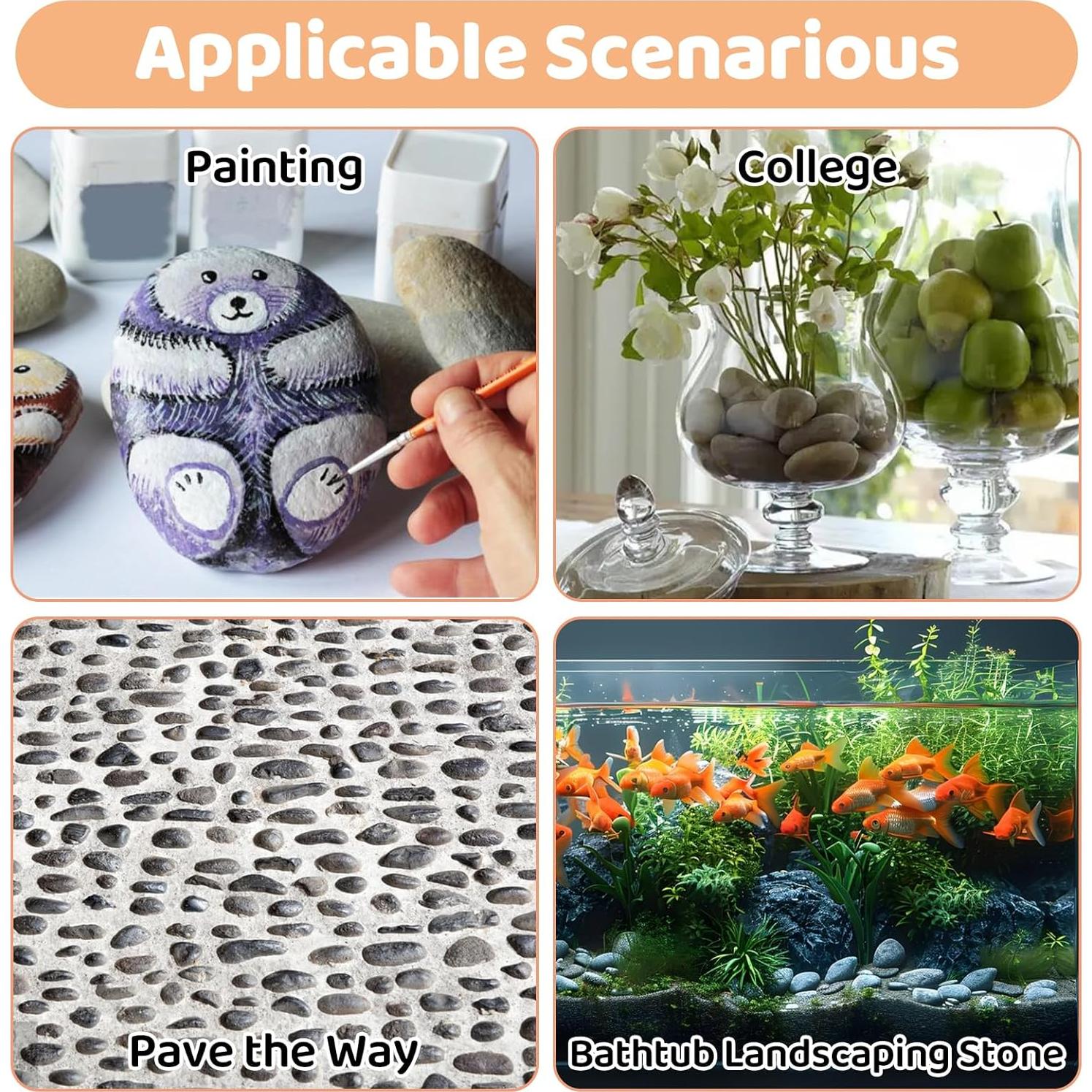 Set de 50 Rocas para Pintar CYEAH 5-10 cm para Manualidades