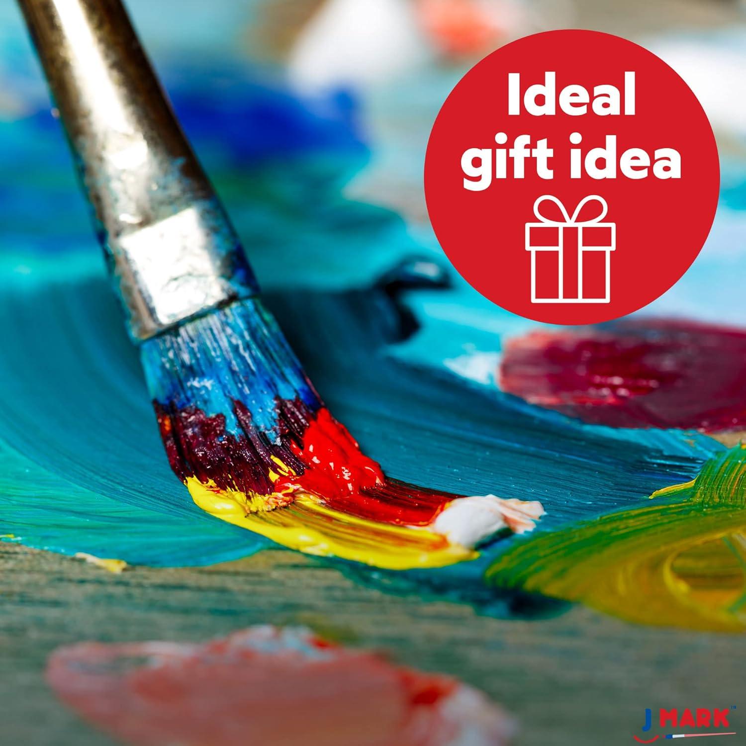 Kit de Pintura Acrílica J MARK 22 Piezas con Lienzos 20x25 cm