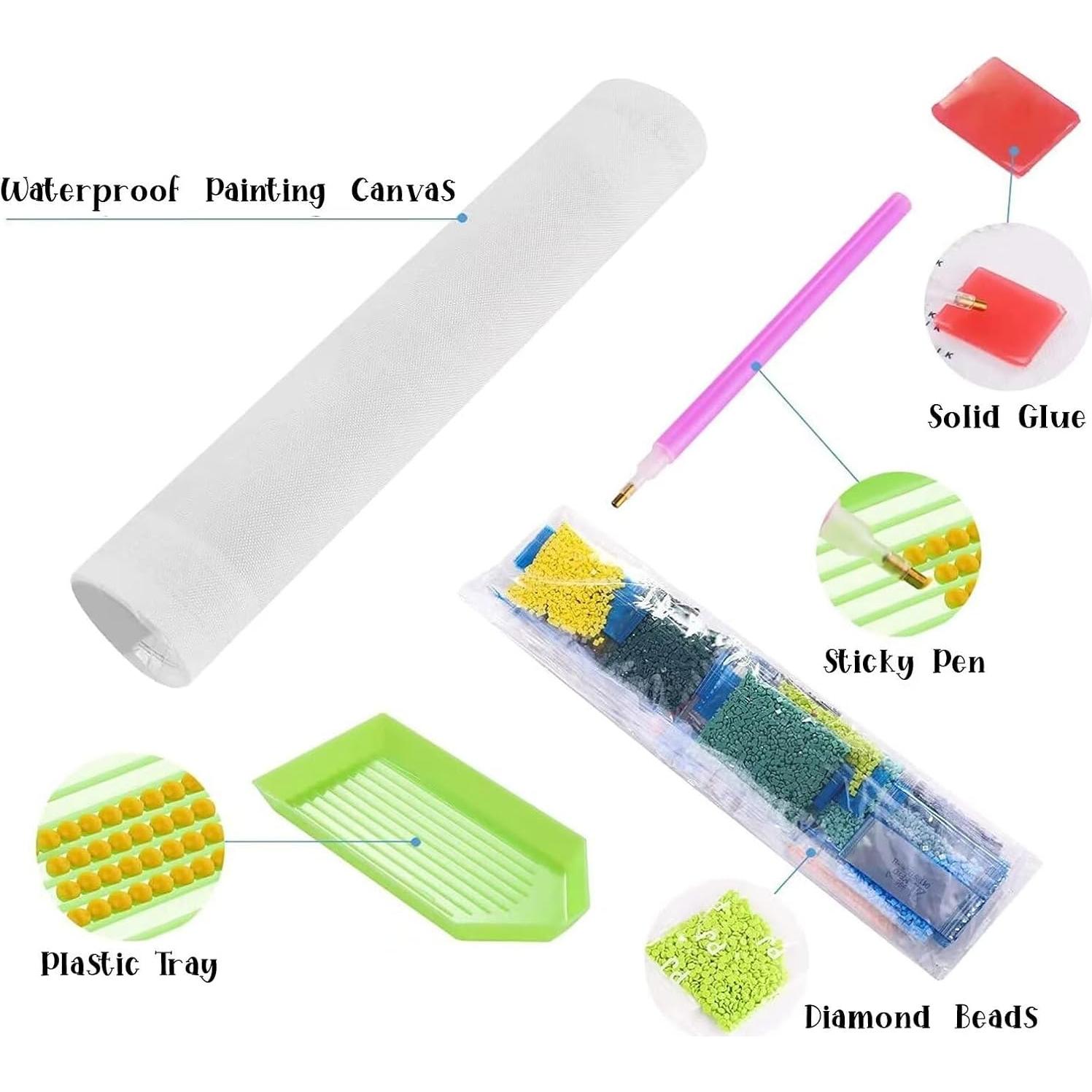 Kit de Pintura de Diamante LNZZ Corazón Rosa 30x45 cm