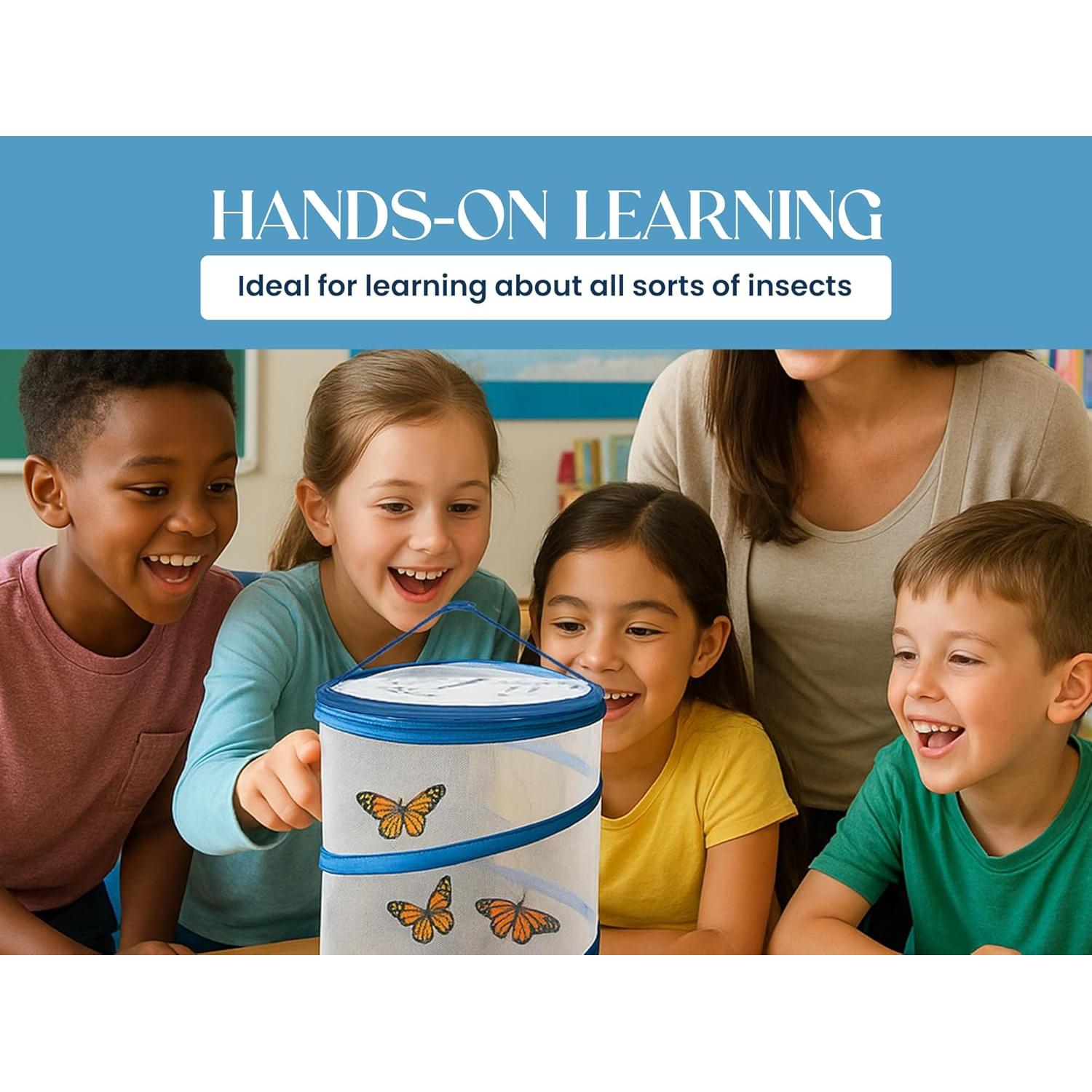 Jaula Plegable para Mariposas Nature Gift 30.5cm Malla Transpirable