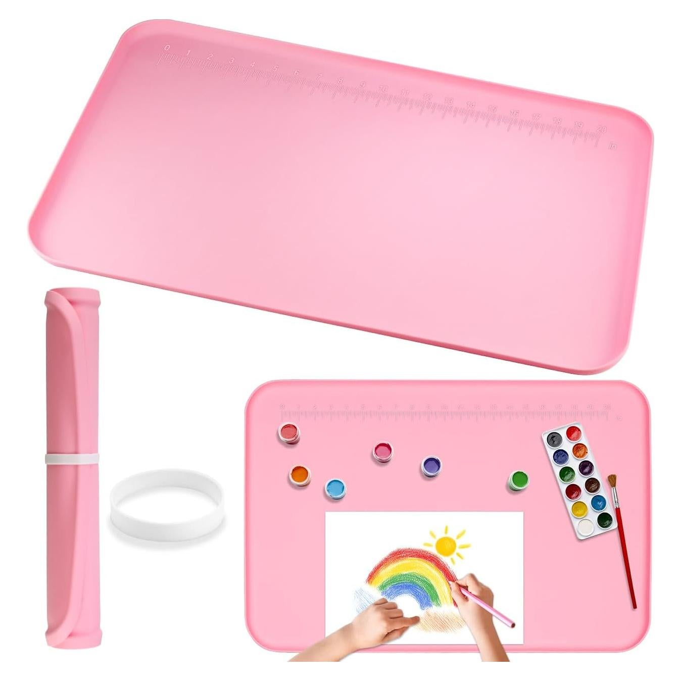 Alfombrilla de Silicona Rosa Yamjug 61x41 cm para Manualidades