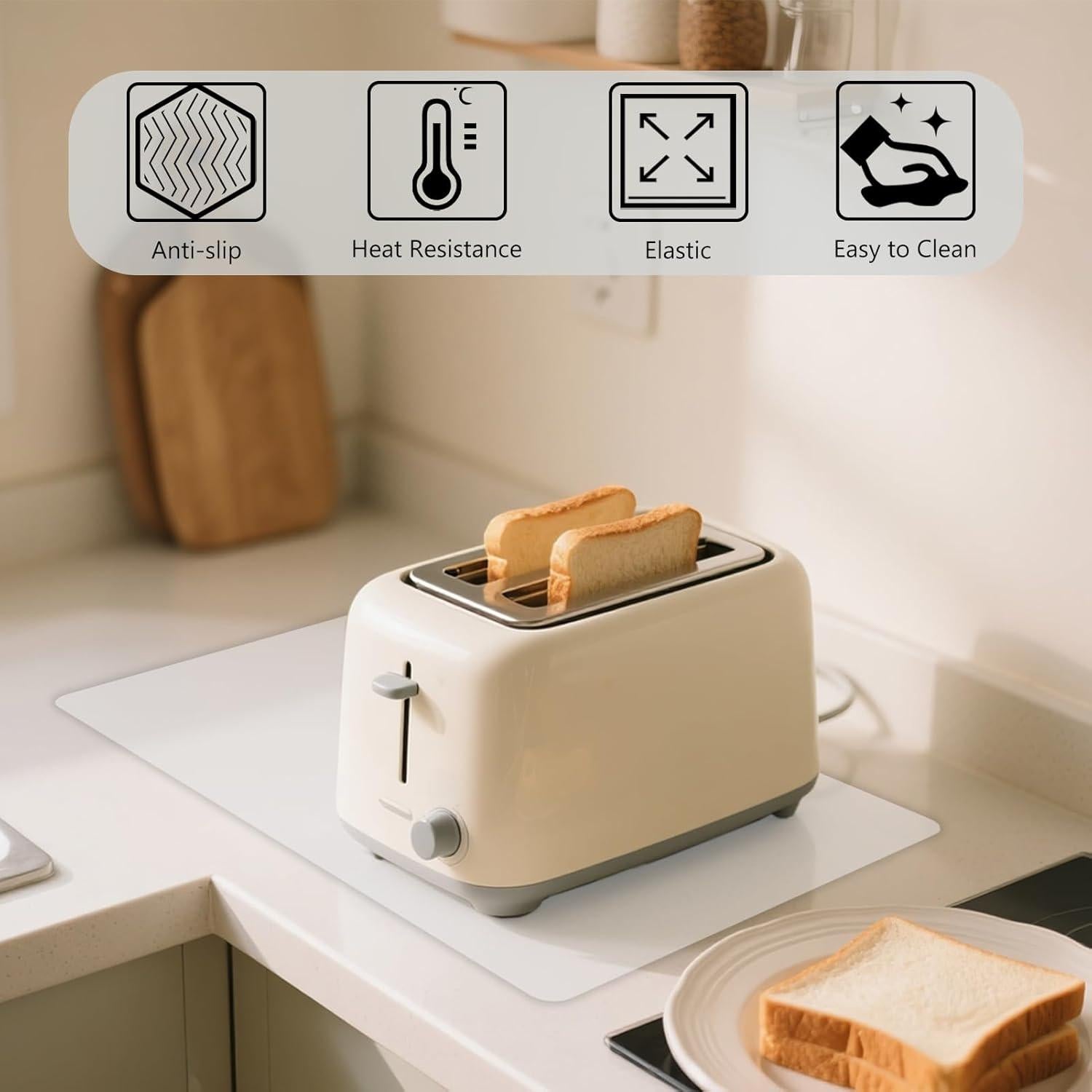 Paquete de 2 Tapetes de Silicona RHVQ 40x30cm Antideslizantes