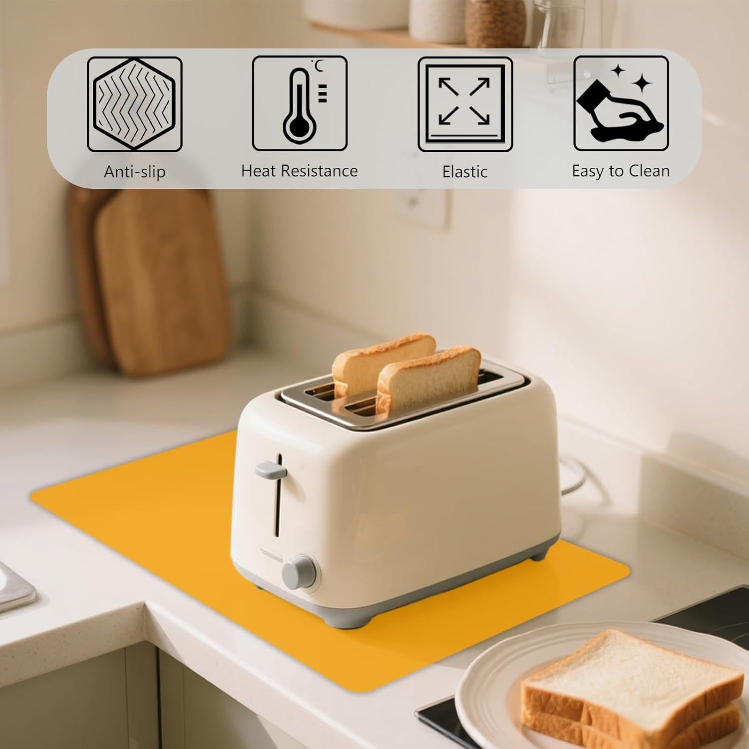 Paquete de 3 Tapetes de Silicona Antideslizantes RHVQ 40x30cm