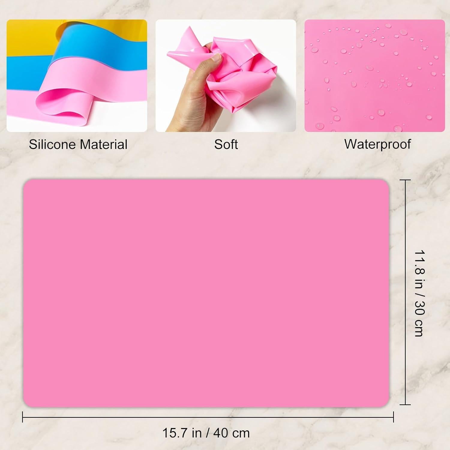 Paquete de 3 Tapetes de Silicona Antideslizantes RHVQ 40x30cm