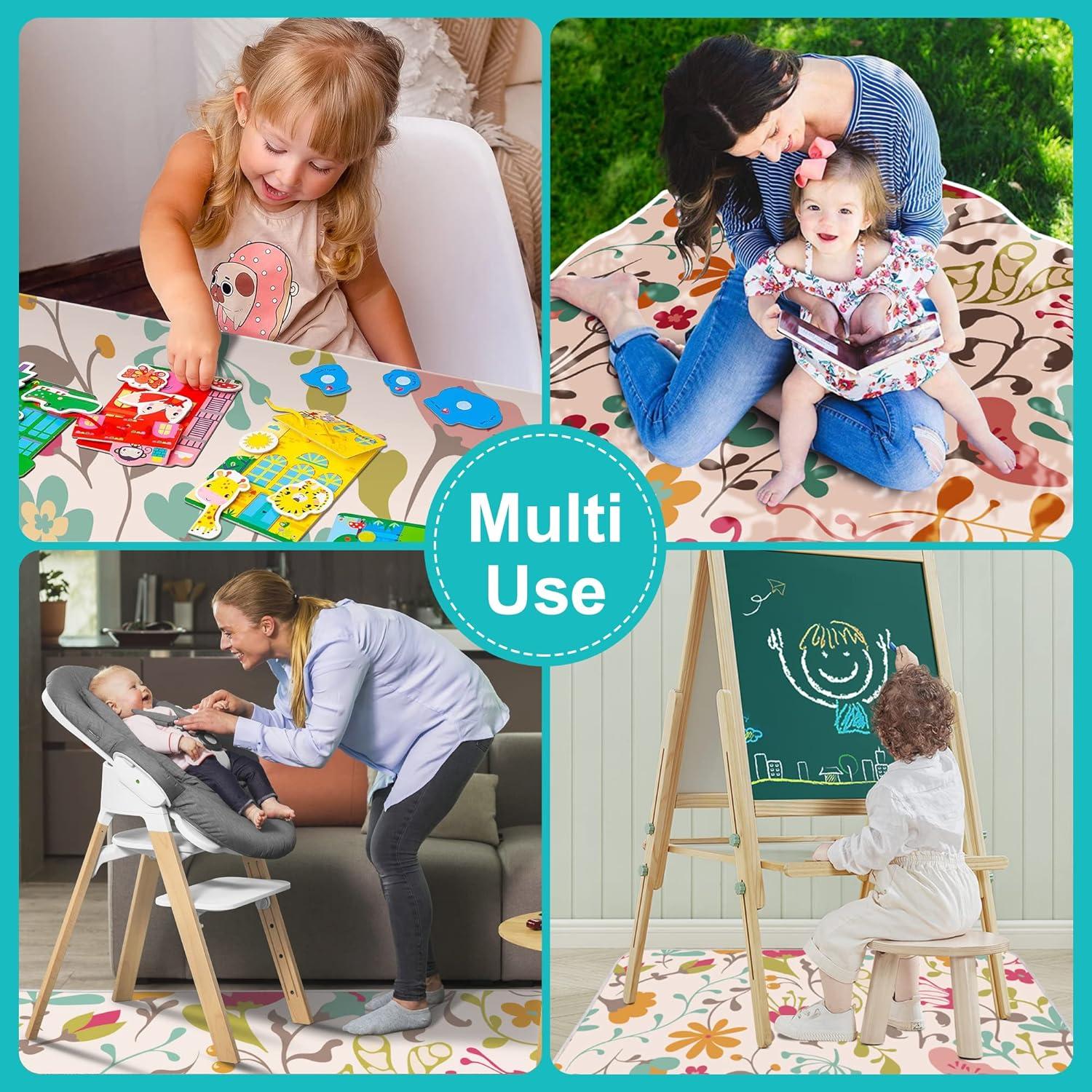 Tapete Splat Mat Welspo Blanco 129.54x129.54cm Impermeable