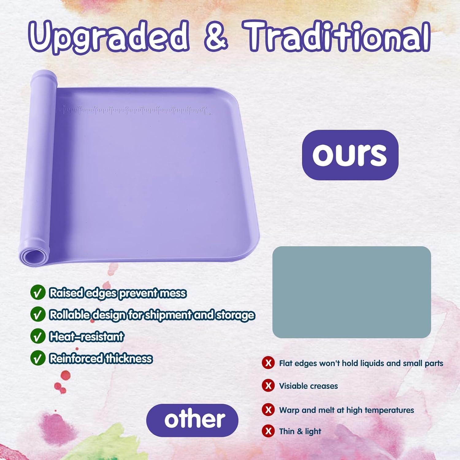 Alfombrilla de Silicona Valoidea 61x40.6 cm Morado para Manualidades