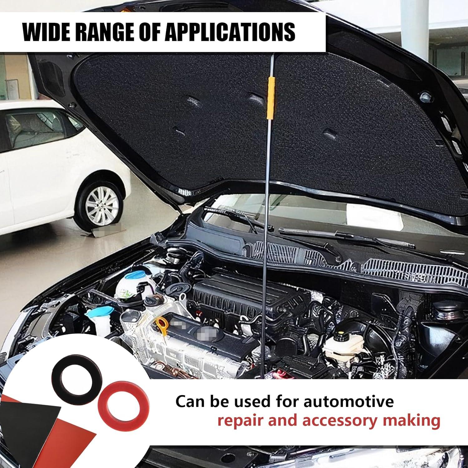 Hoja de goma de silicona roja 1mm 9x12cm autoadhesiva