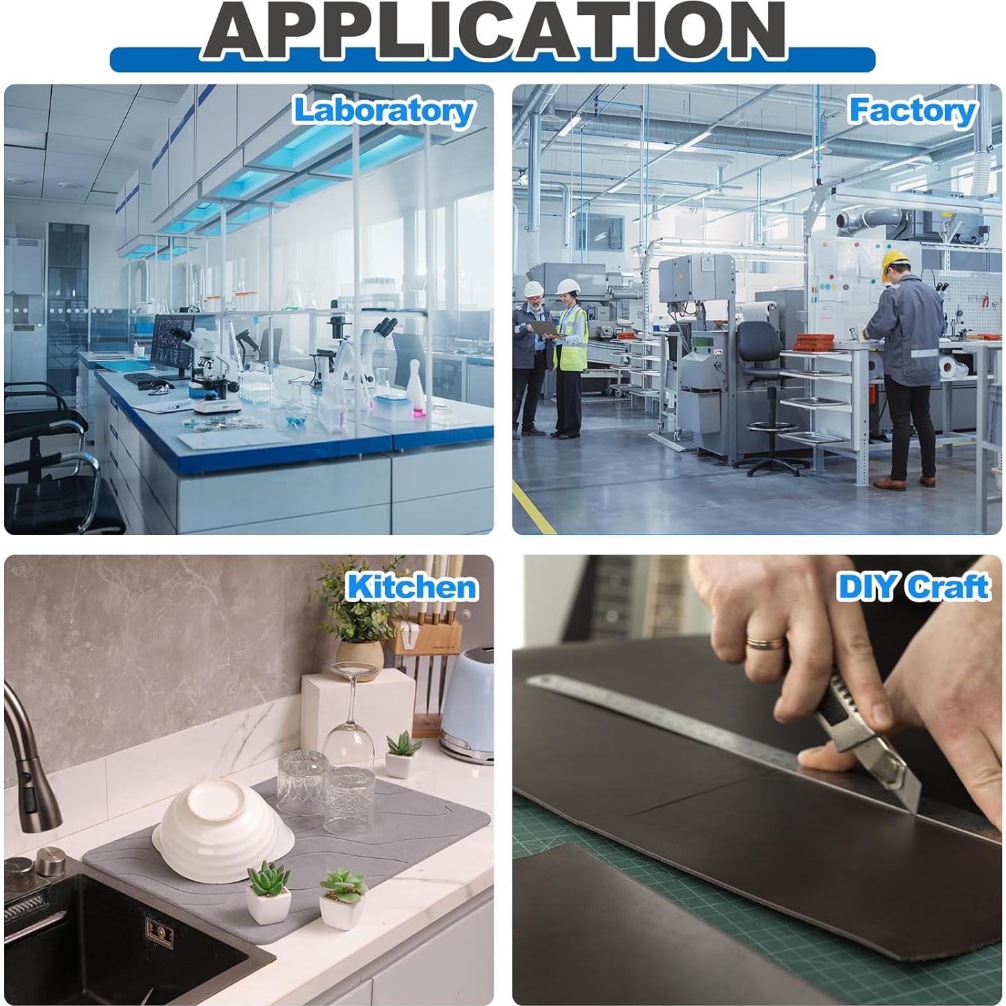 MECCANIXITY Silicone Rubber Sheet 1/16" Thick x 12" Wide x 12" Long, Anti-Slip Gasket Material Silicone Mats for Crafts, Pads, Seal, Bumpers,Cushioning,DIY Material,Grey