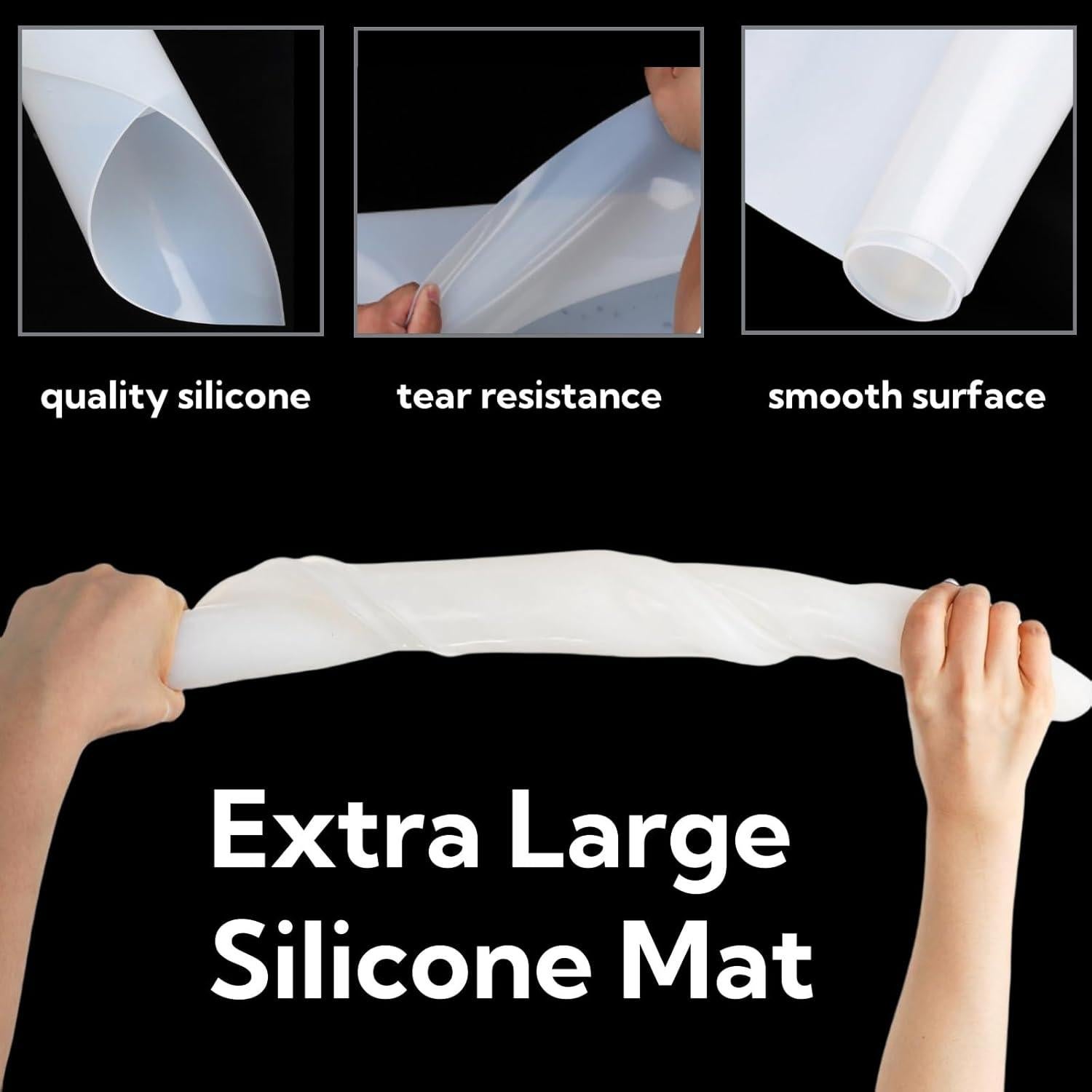 Paquete de 2 Tapetes de Silicona Extra Grande Tlence 91.44x60.96cm