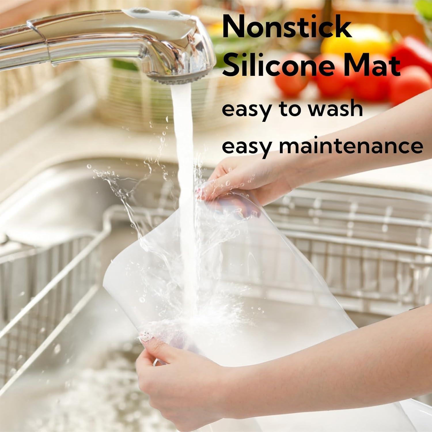 Paquete de 2 Tapetes de Silicona Extra Grande Tlence 91.44x60.96cm