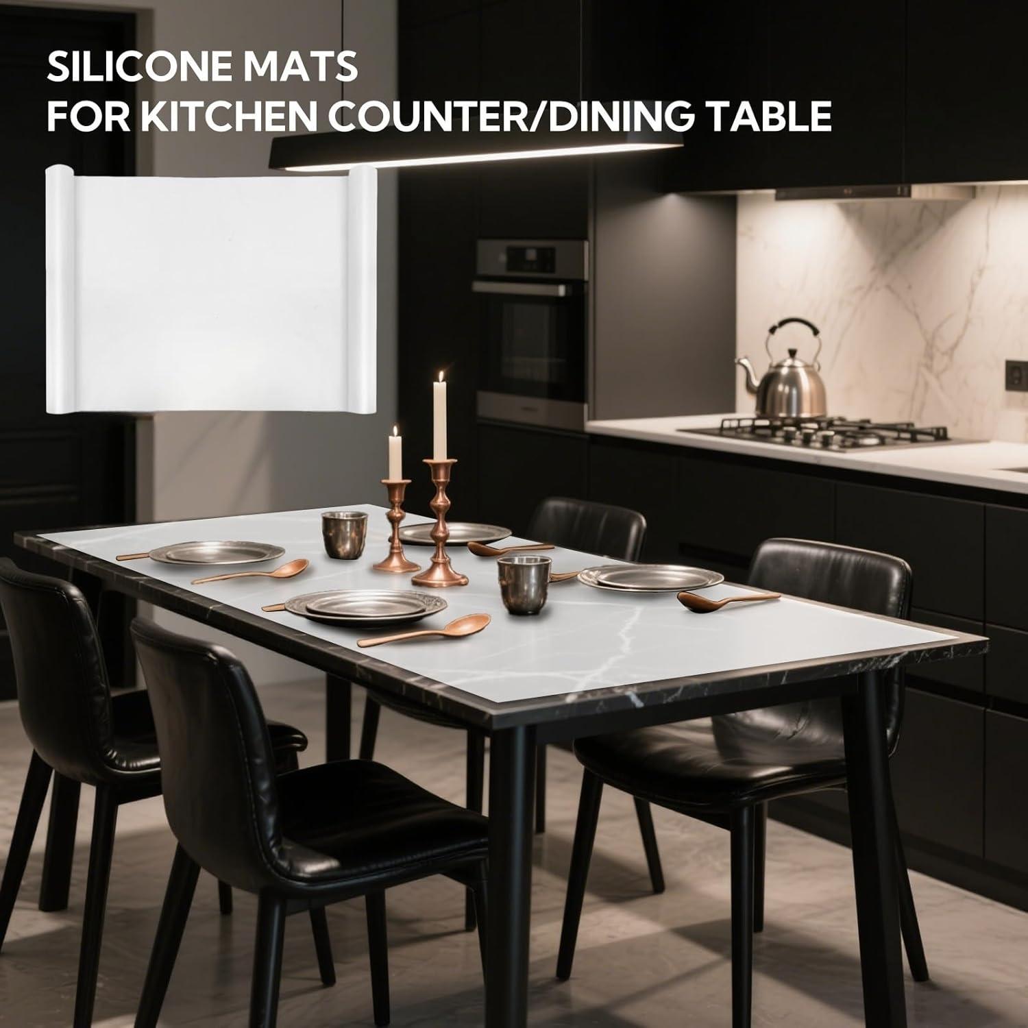 Paquete de 2 Tapetes de Silicona Extra Grande Tlence 91.44x60.96cm