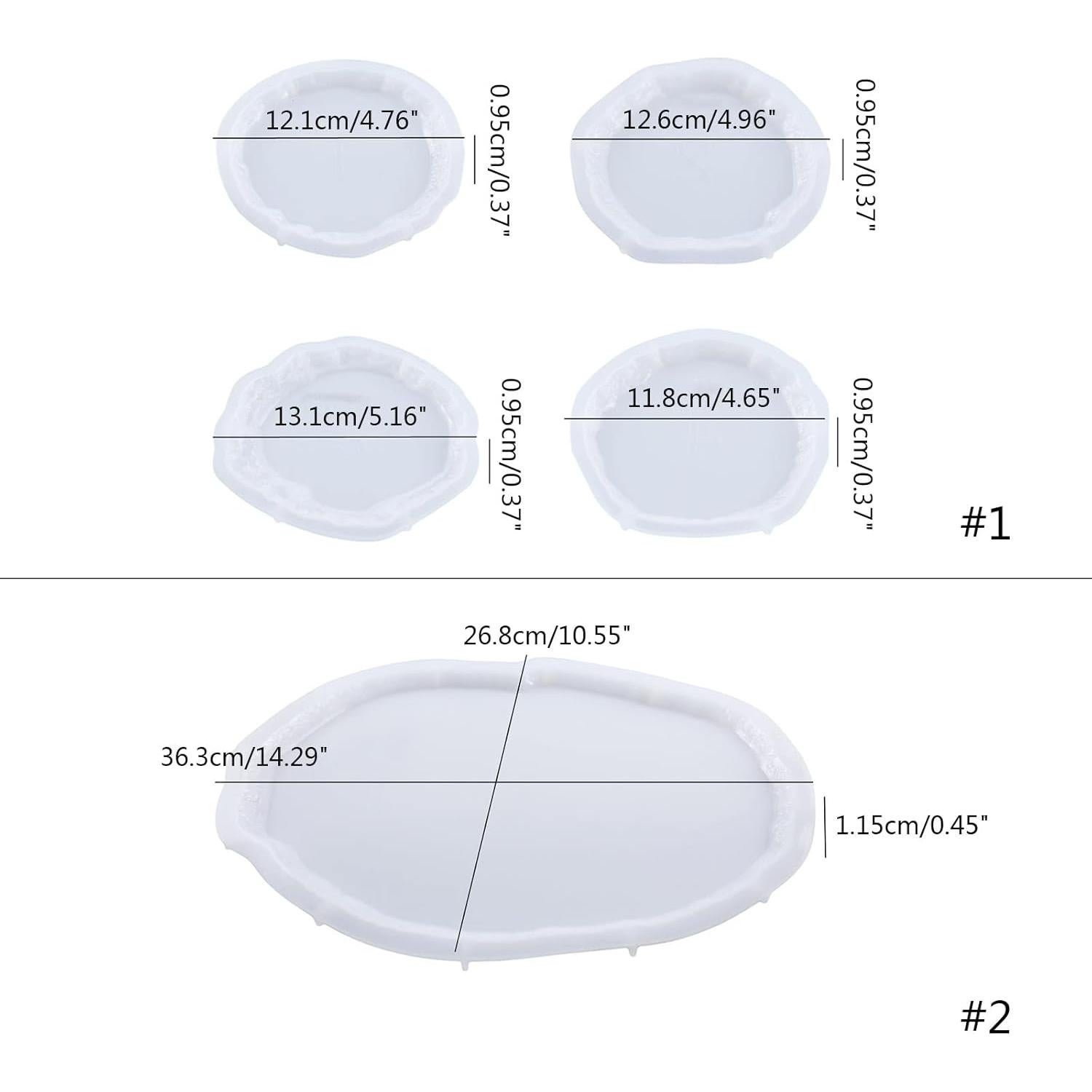 Moldes de Silicona para Posavasos Dofaxgo - 4 Piezas Geoda