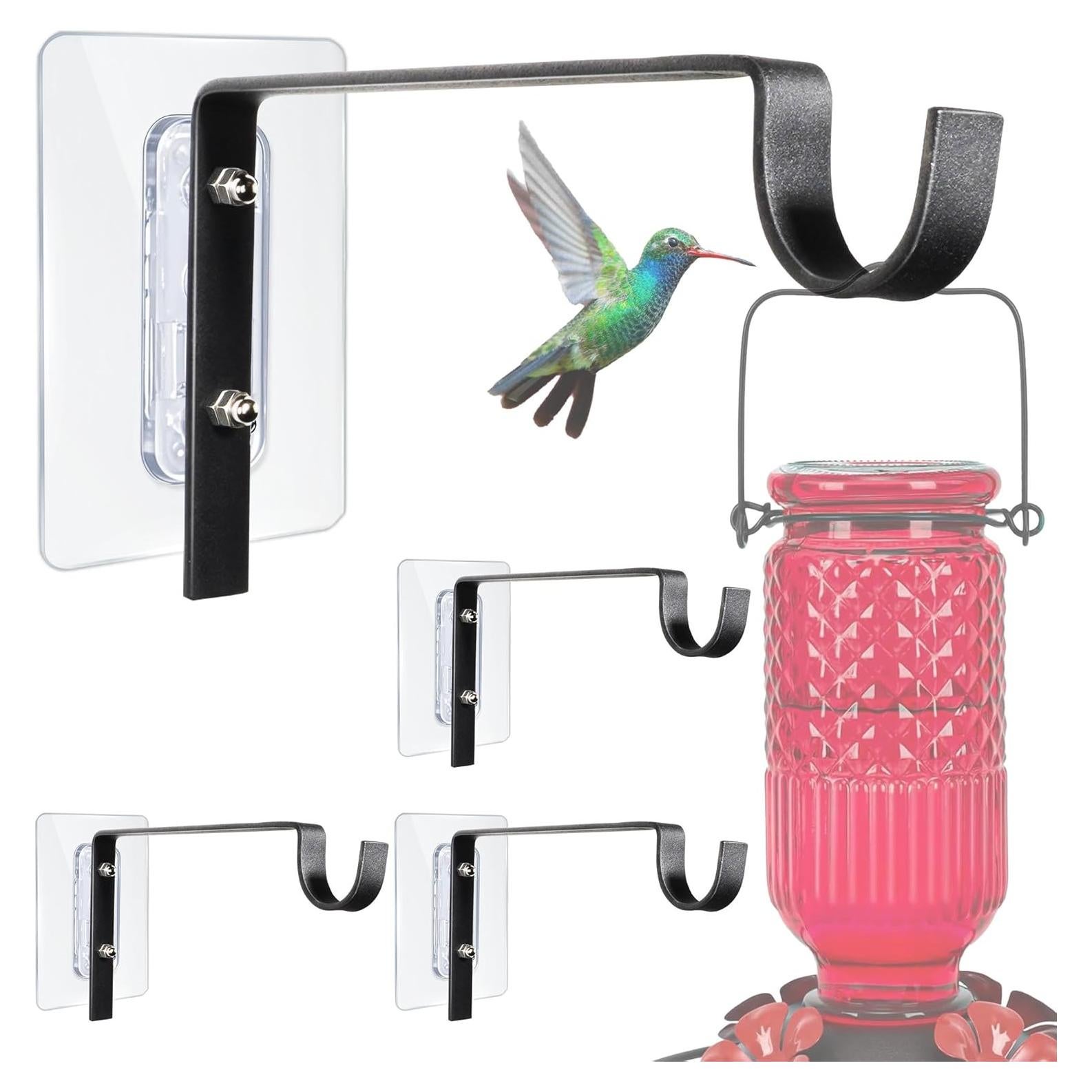 Soporte para Alimentador de Aves en Ventana Qiang Ni - 4 Ganchos