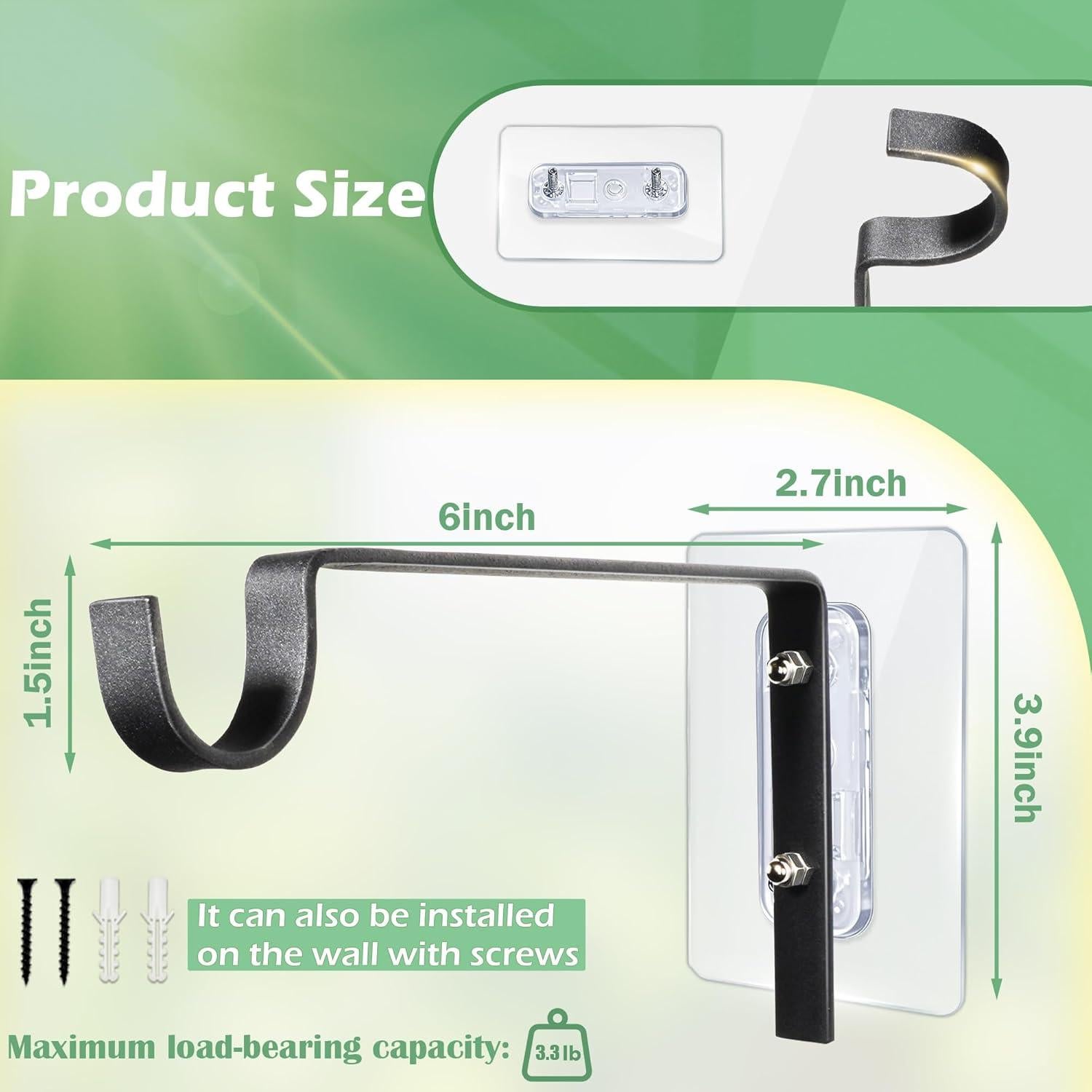 Soporte para Alimentador de Aves en Ventana Qiang Ni - 4 Ganchos