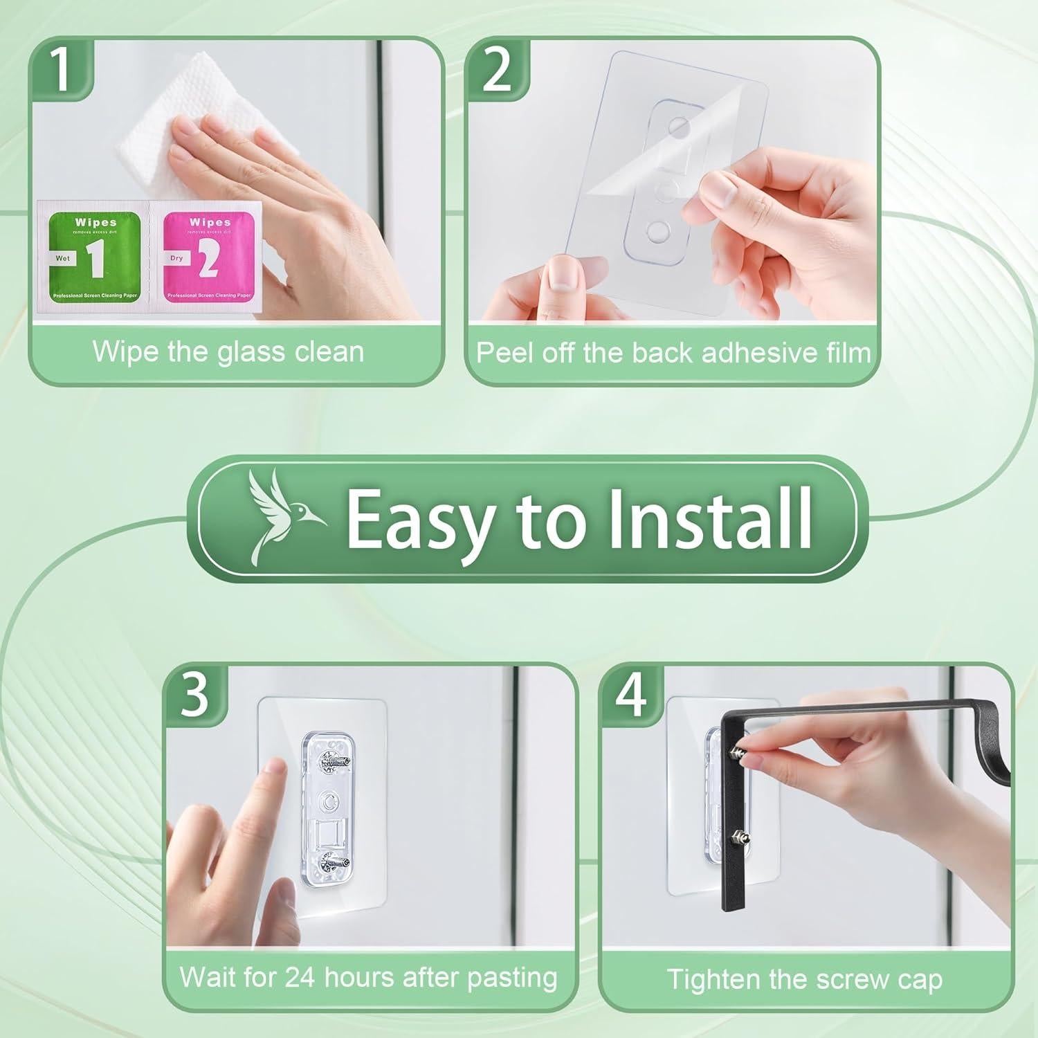 Soporte para Alimentador de Aves en Ventana Qiang Ni - 4 Ganchos