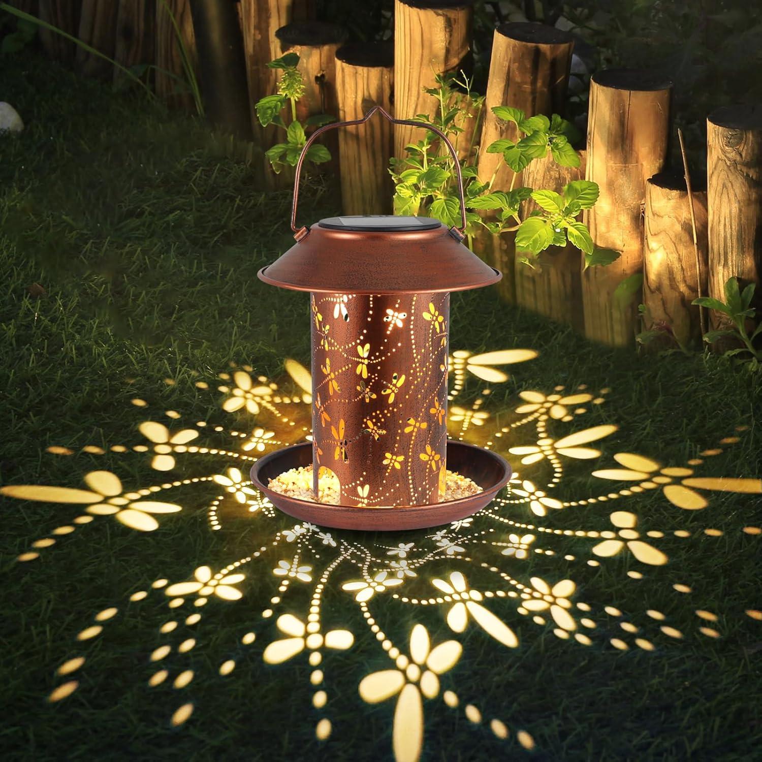 Comedero para Aves Solar Tepaken Libélula 0.91kg Metal