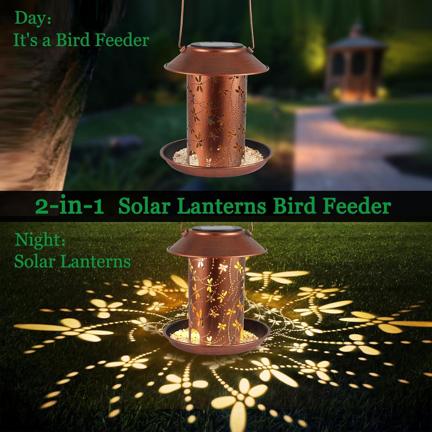 Comedero para Aves Solar Tepaken Libélula 0.91kg Metal