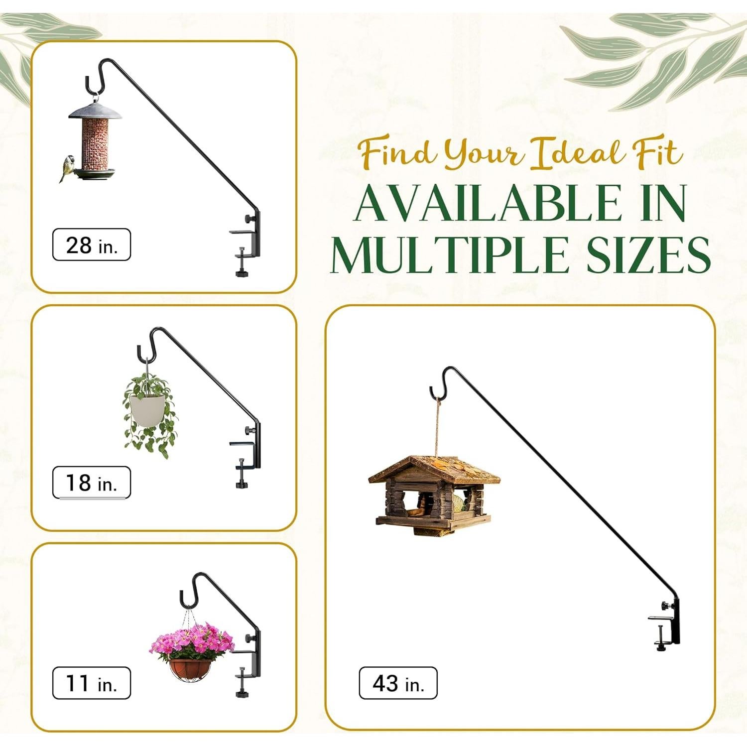 Soporte para Comedero de Aves Idzo 11" Acero Resistente