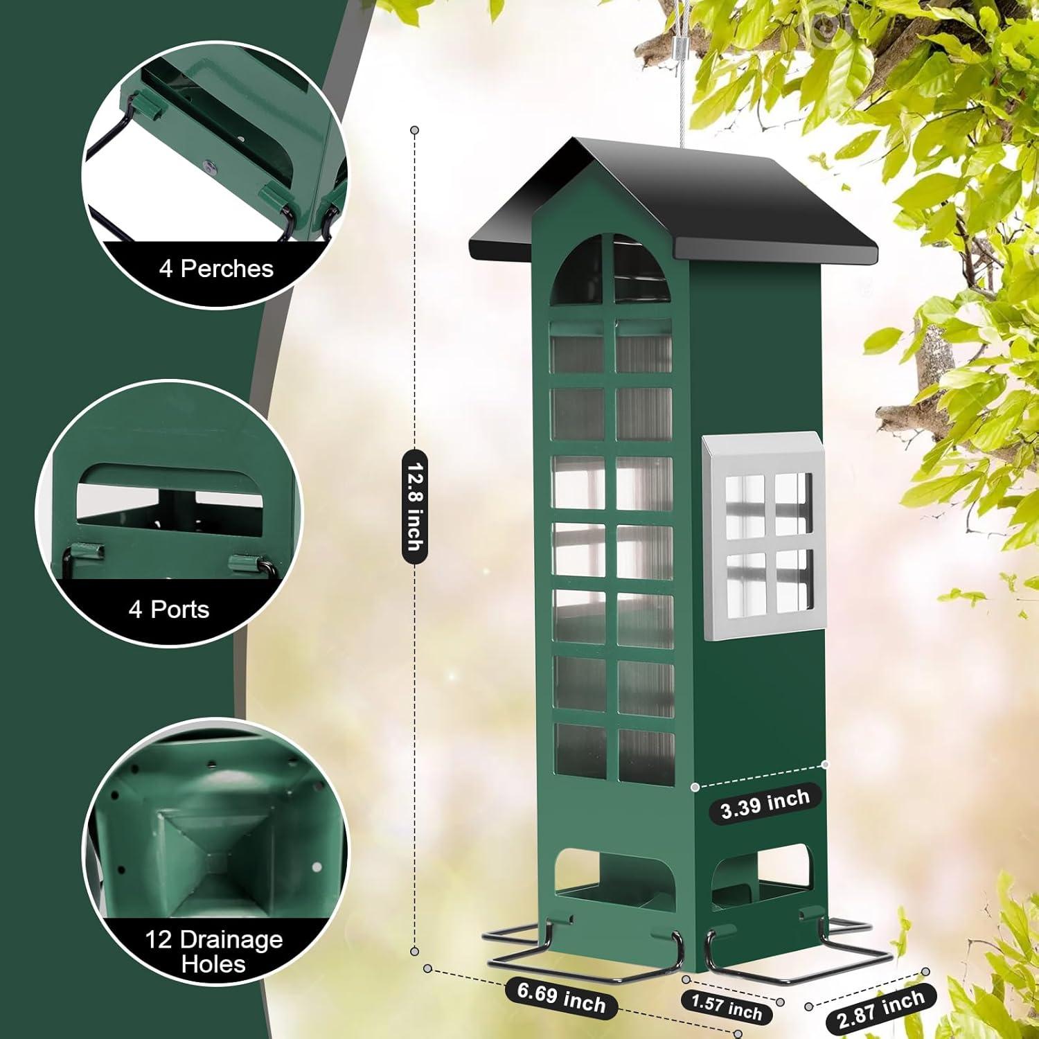 Comedero para Aves THKFUL a Prueba de Ardillas 1.13 kg