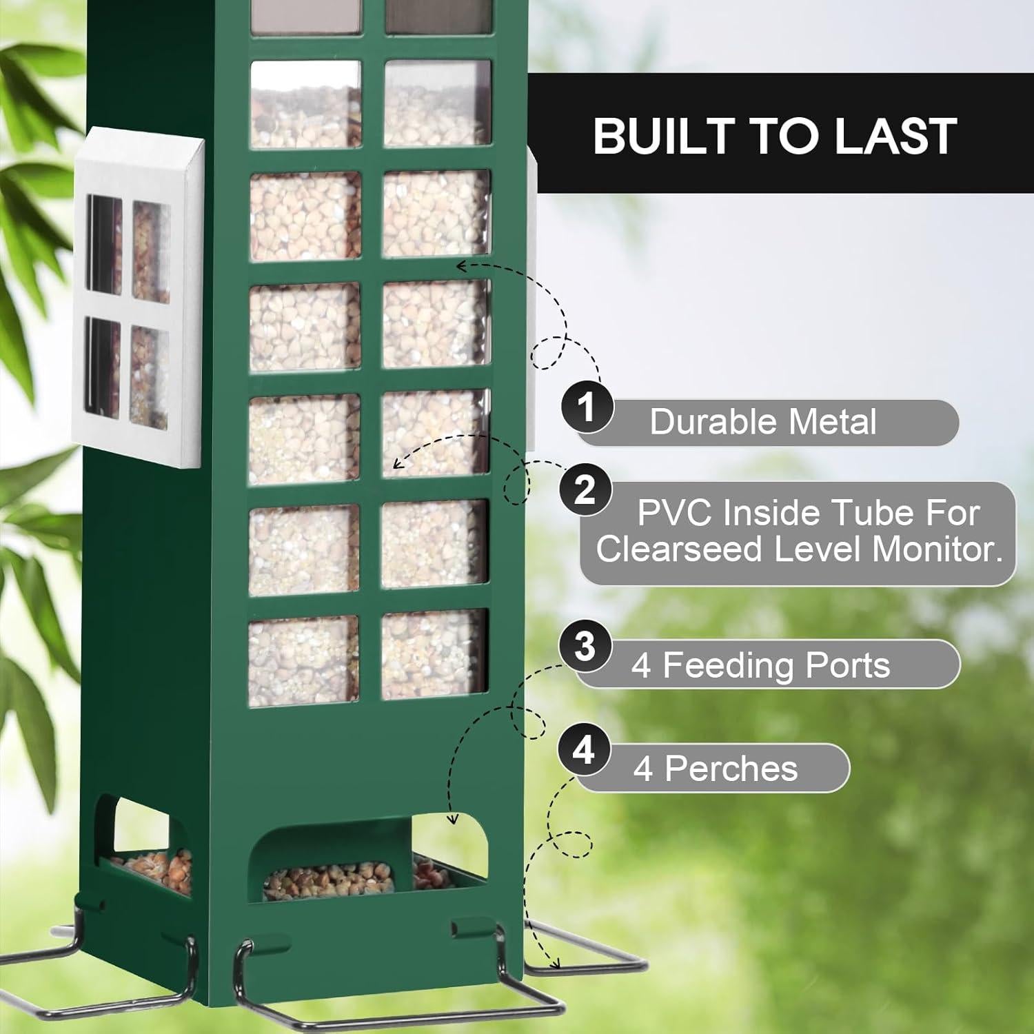 Comedero para Aves THKFUL a Prueba de Ardillas 1.13 kg