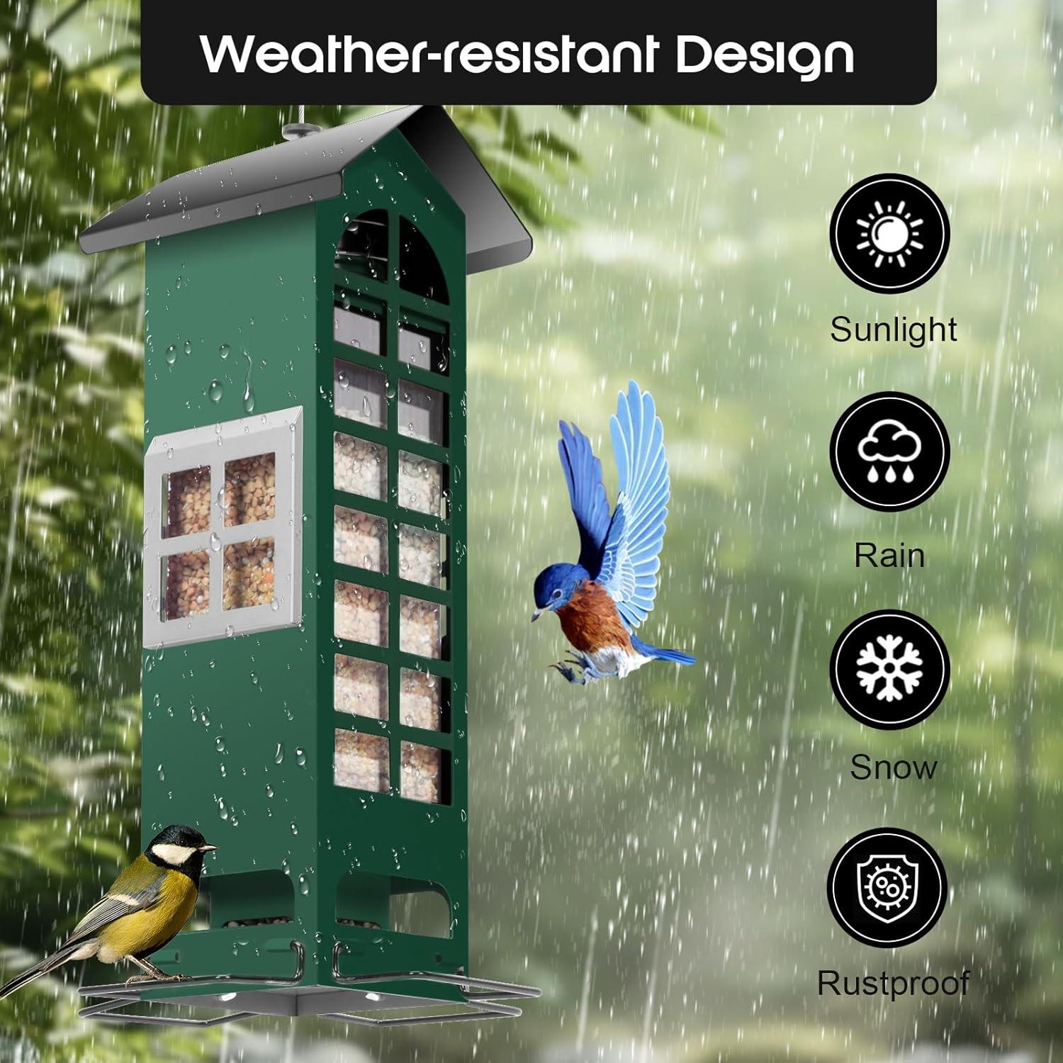 Comedero para Aves THKFUL a Prueba de Ardillas 1.13 kg