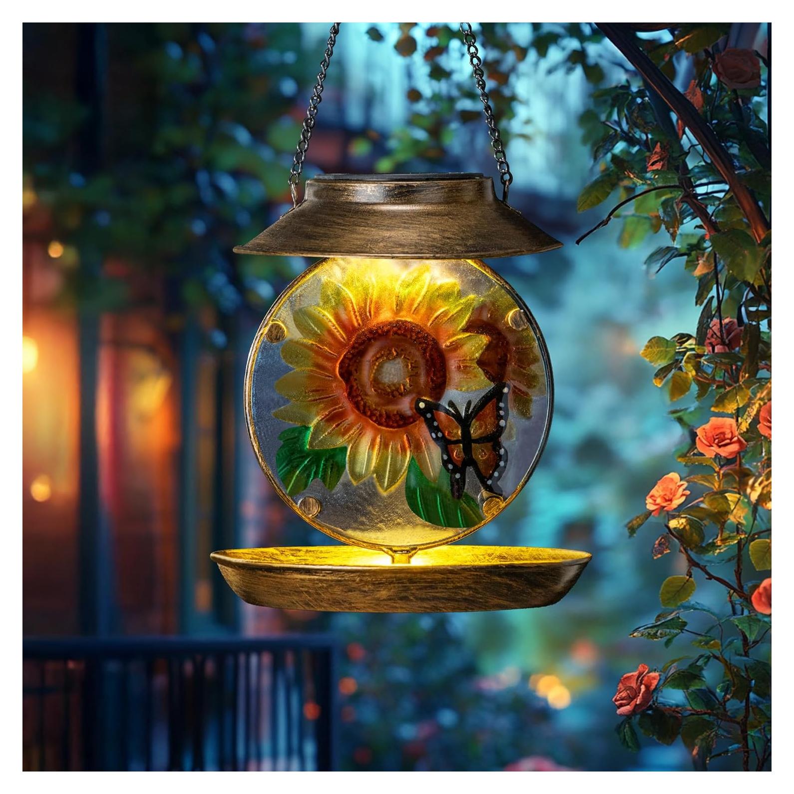 Comedero de Aves Solar VESTCDF Girasoles y Mariposas 0.64 kg