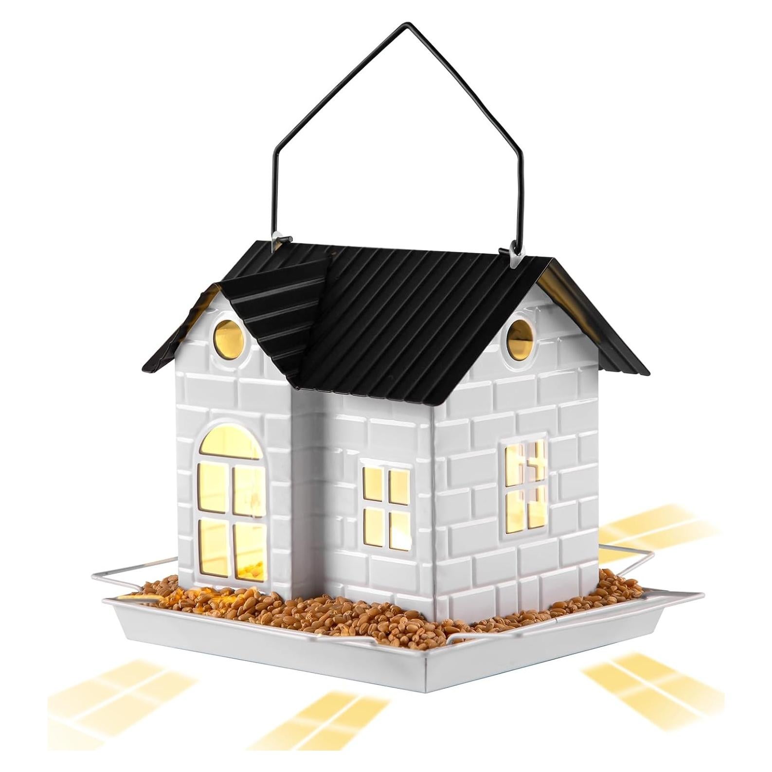 Comedero de Aves Solar YKNTGIAO Colgante Resistente a Ardillas